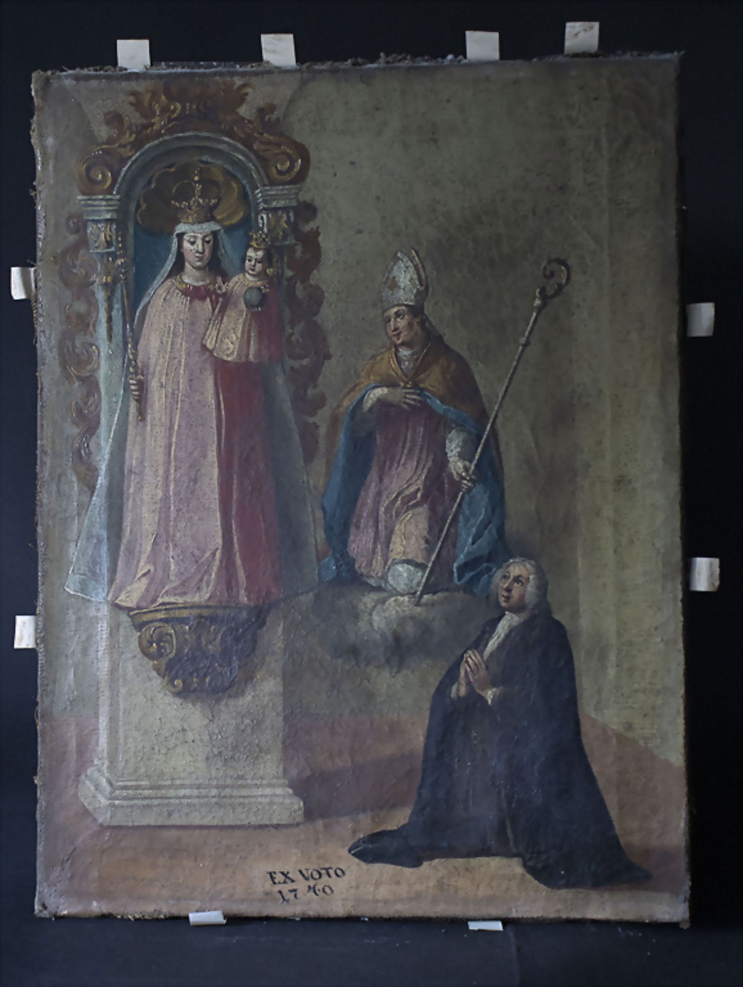 Unbekannter Künstler des 18. Jh., 'Votivbild' / 'Votive painting', 1740 - Bild 6 aus 8