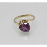 Damenring mit Amethyst / A 14 ct ladies gold ring with an amethyst