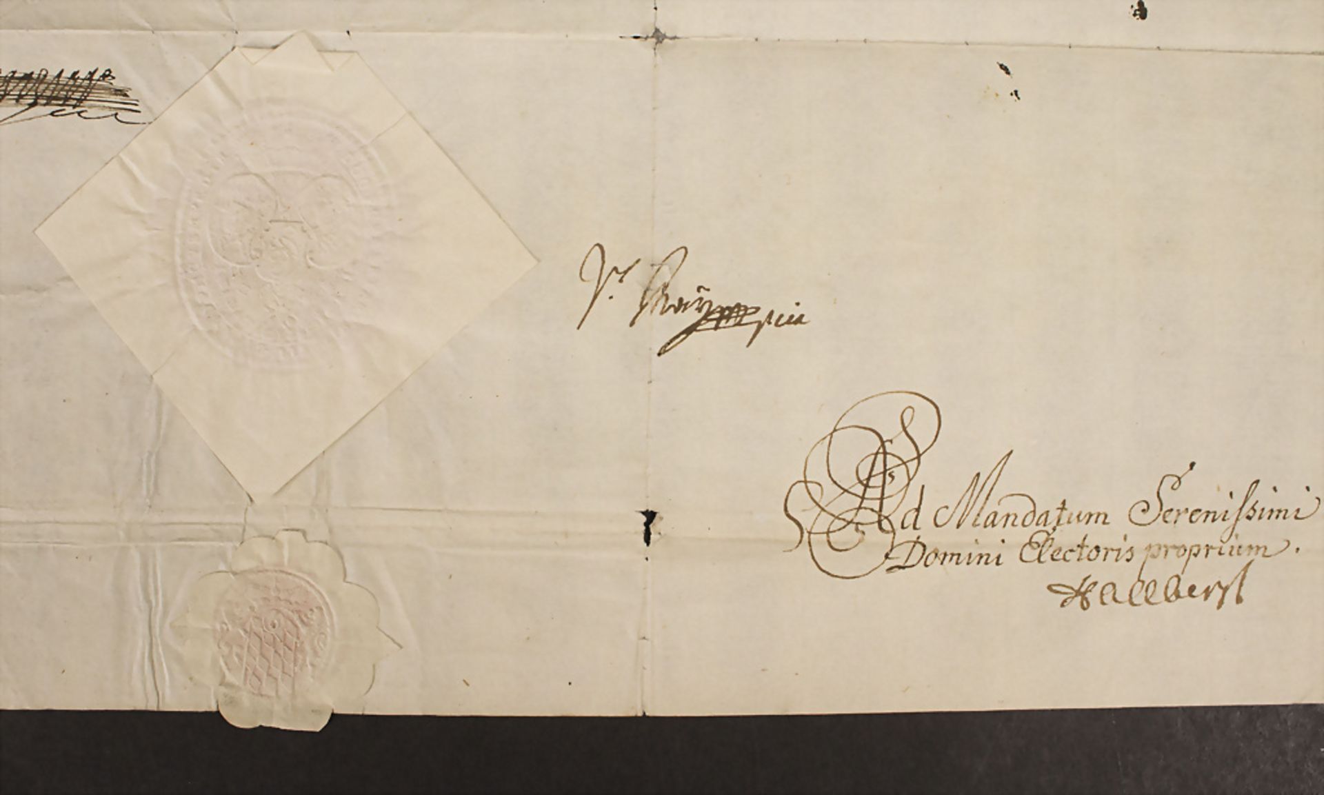 Urkunde mit Autograph von Kurfürst Karl III. Phillipp (1661-1742), nach 1726 - Image 2 of 3