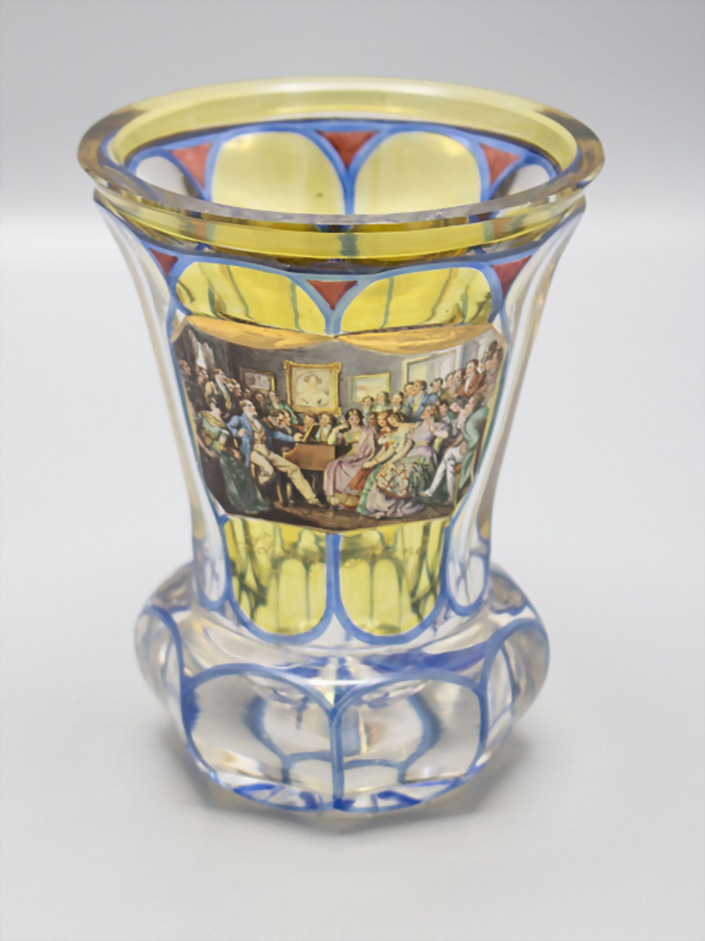 Becher mit 'Schubert Abend' / A glass beaker with 'Schubert evening', Wien, um 1900