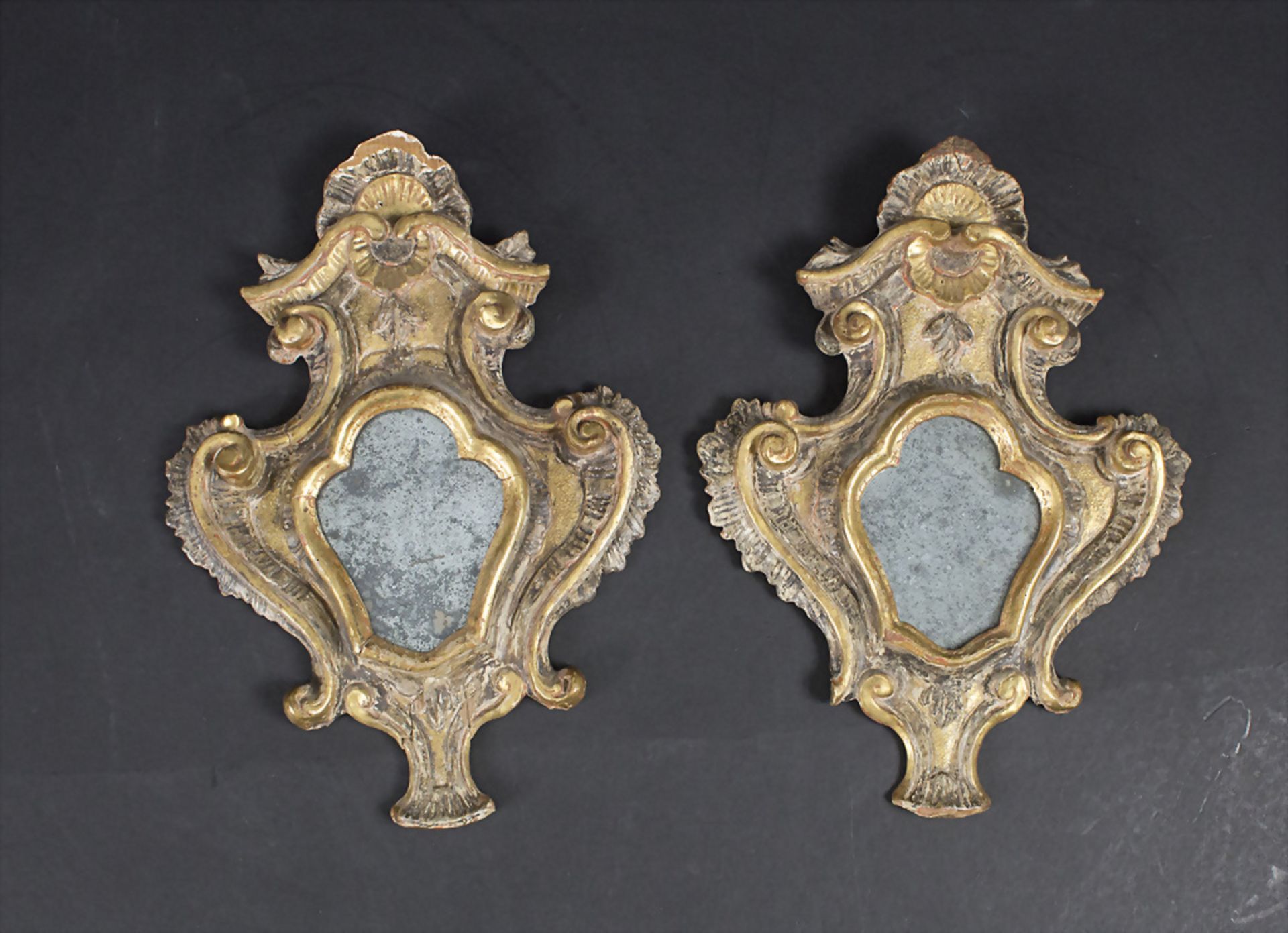 Zwei Miniatur Spiegel / Two miniature mirrors, süddeutsch, 18. Jh.