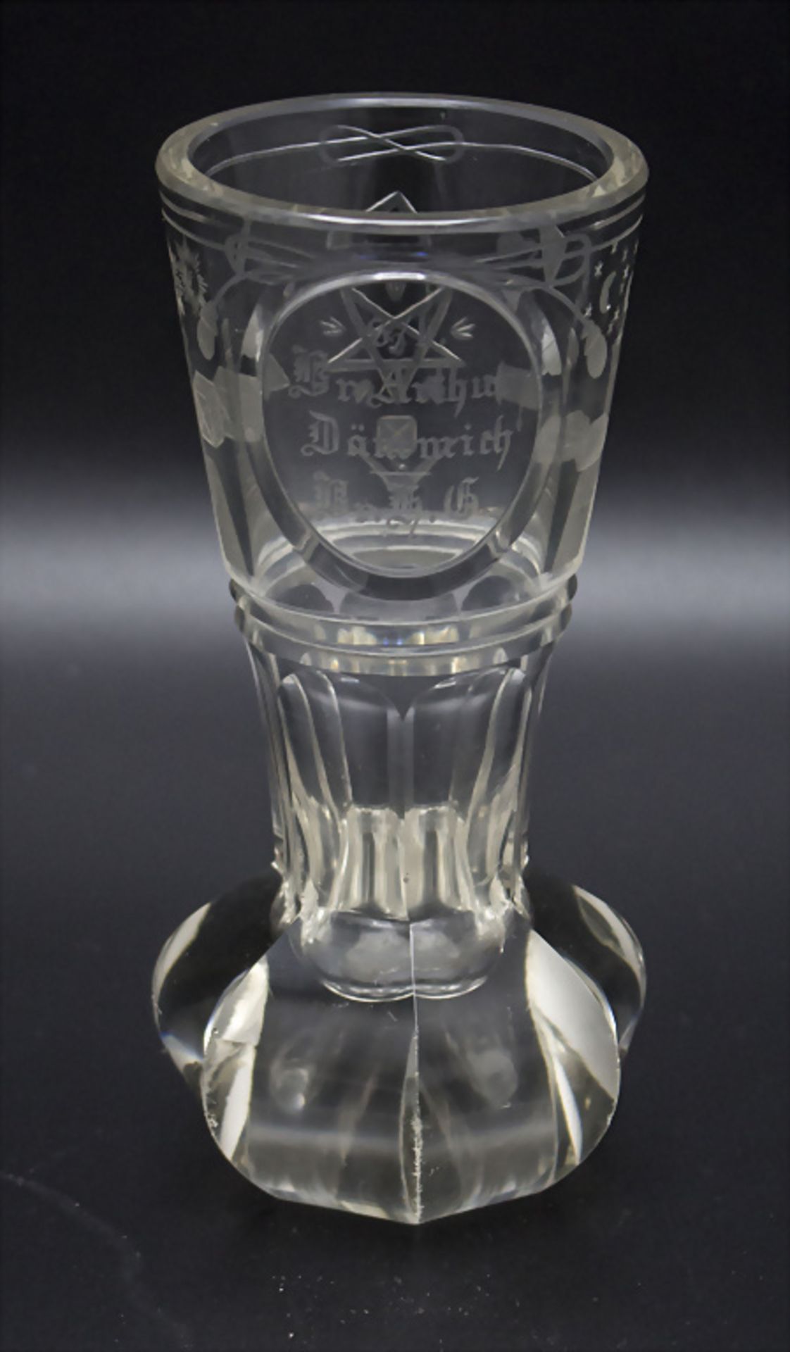 Logenglas 'Freimaurerkanone', deutsch, um 1900