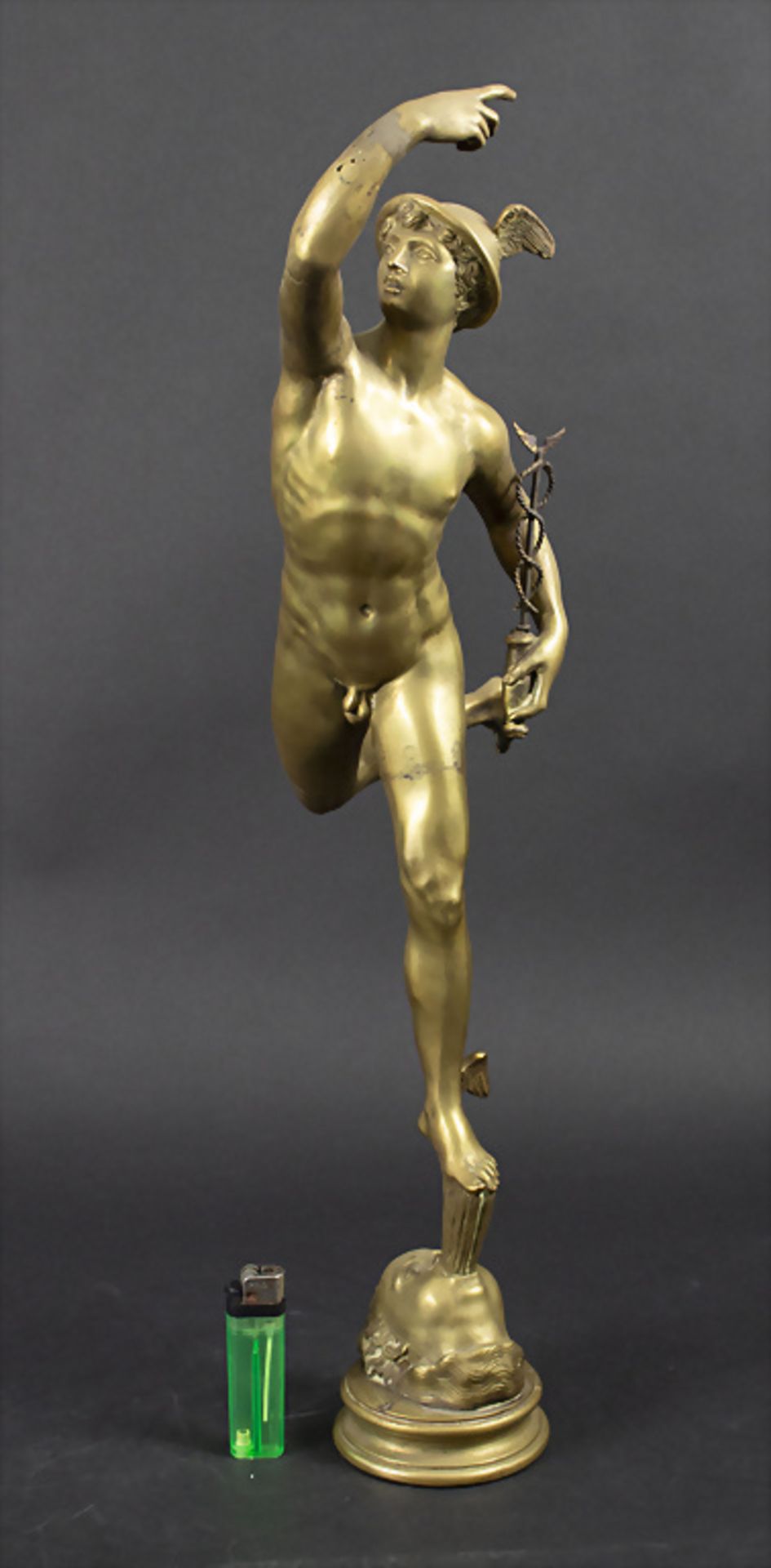 L. Salvaggi (19./20. Jh.), Bronzeplastik 'Hermes', nach Giambologna / A bronze sculpture after ...