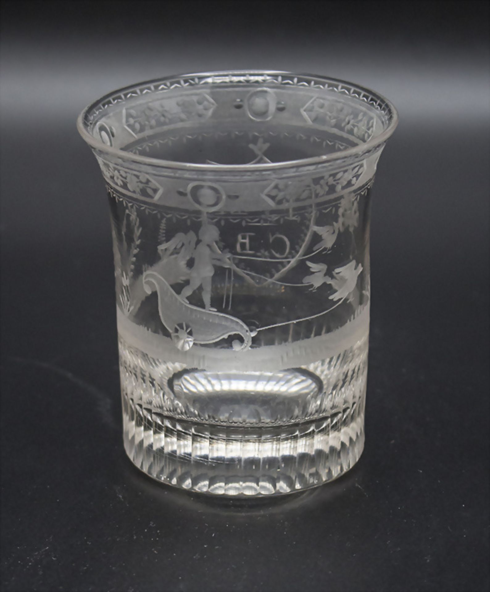 Becher mit Amor / A glass beaker with cupid, Charpentier, Paris um 1810 - Image 2 of 3