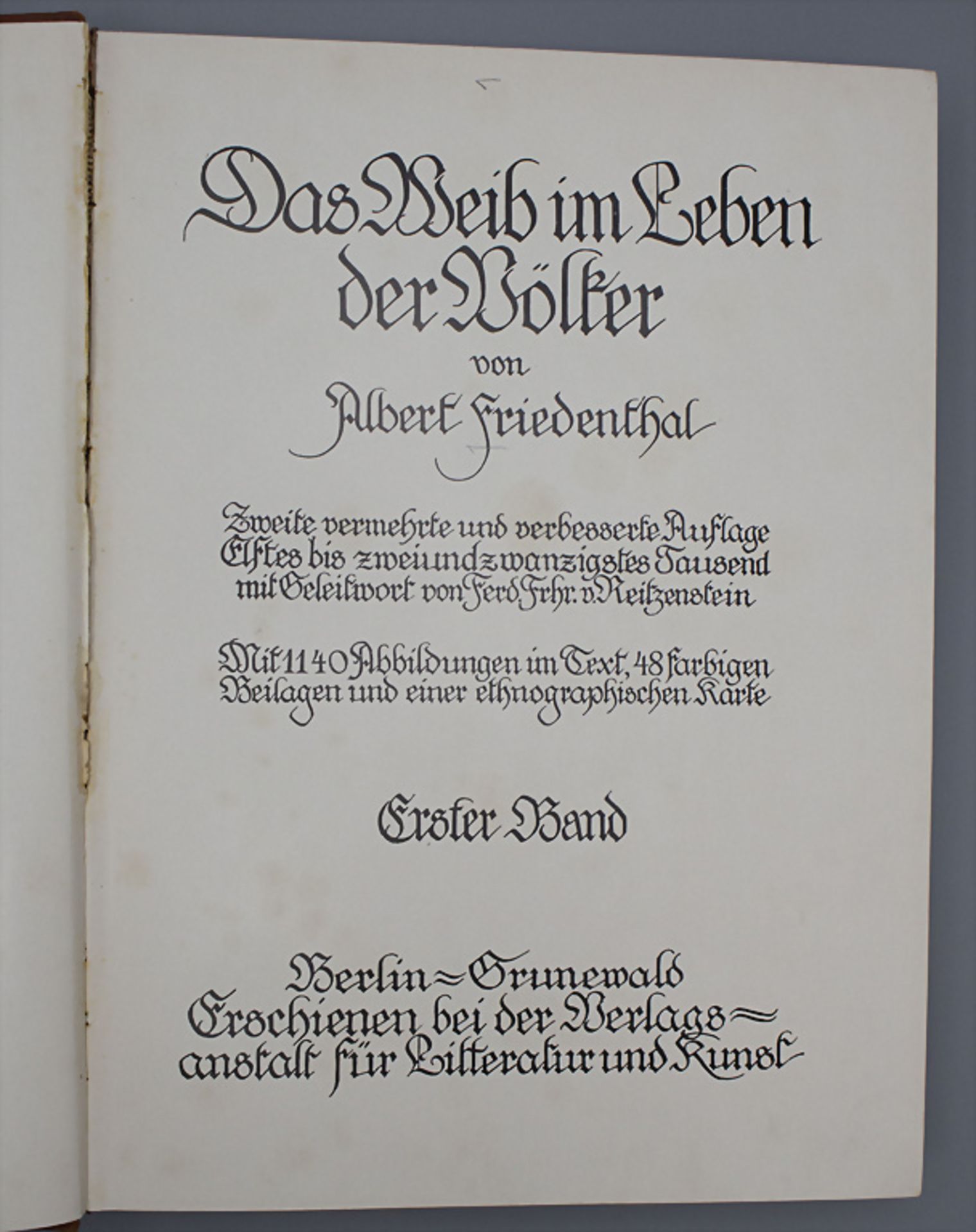 Albert Friedenthal: 'Das Weib im Leben der Völker', 1910 - Bild 4 aus 13