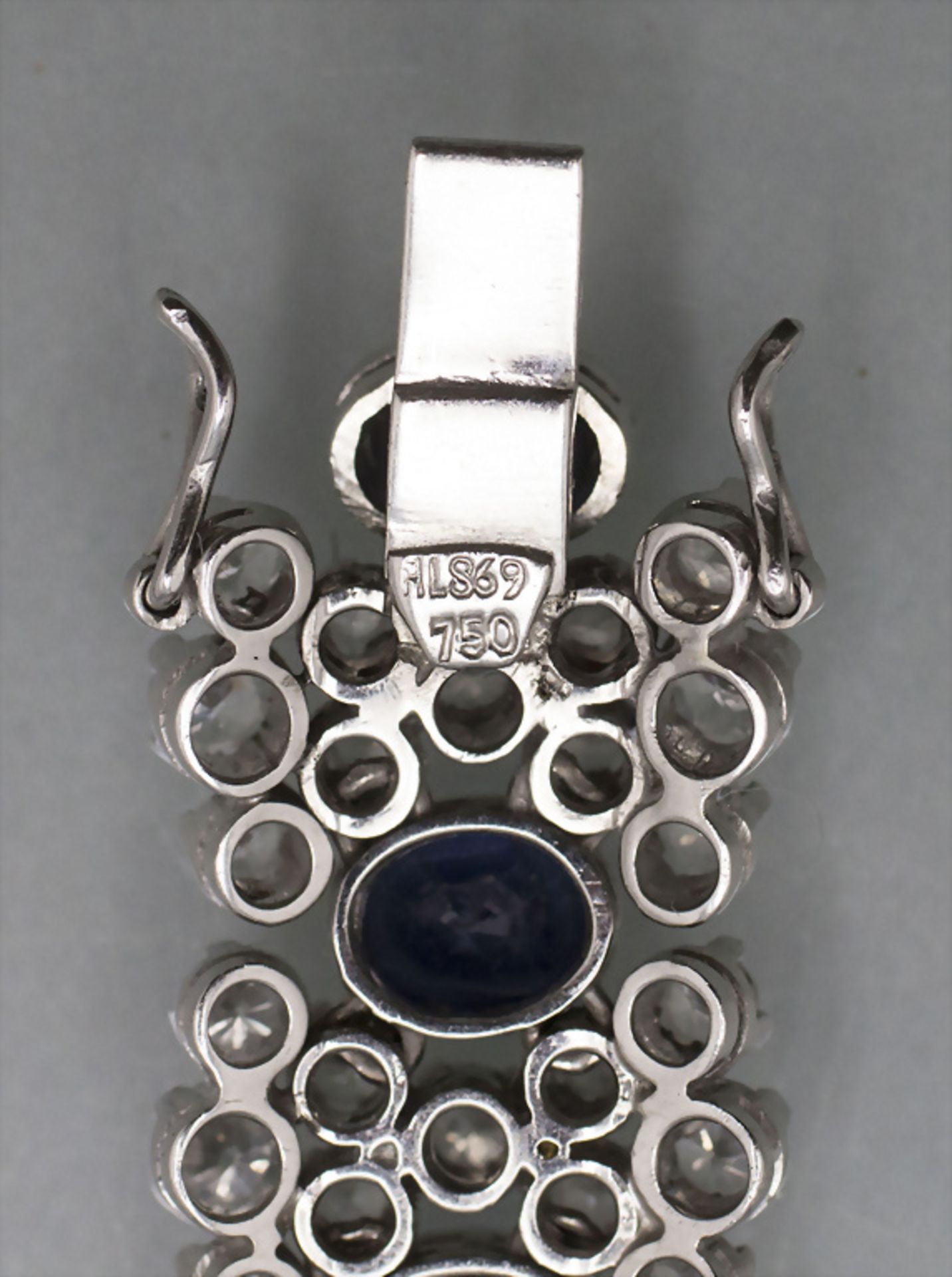 Damenarmband mit Saphiren und Diamanten / A ladies 18 ct white gold bracelet with sapphires ... - Image 2 of 3