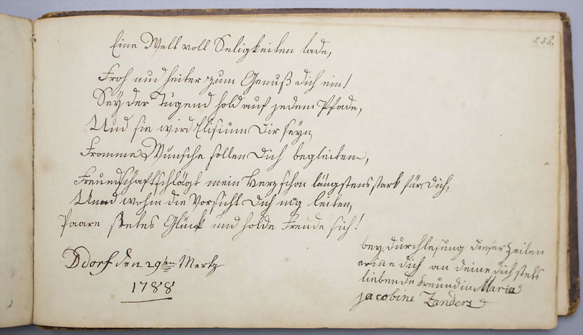 Poesiealbum der Henrietta Huysen / A poetry booklet of Henrietta Huysen, Düsseldorf, ab 1787 - Bild 4 aus 11