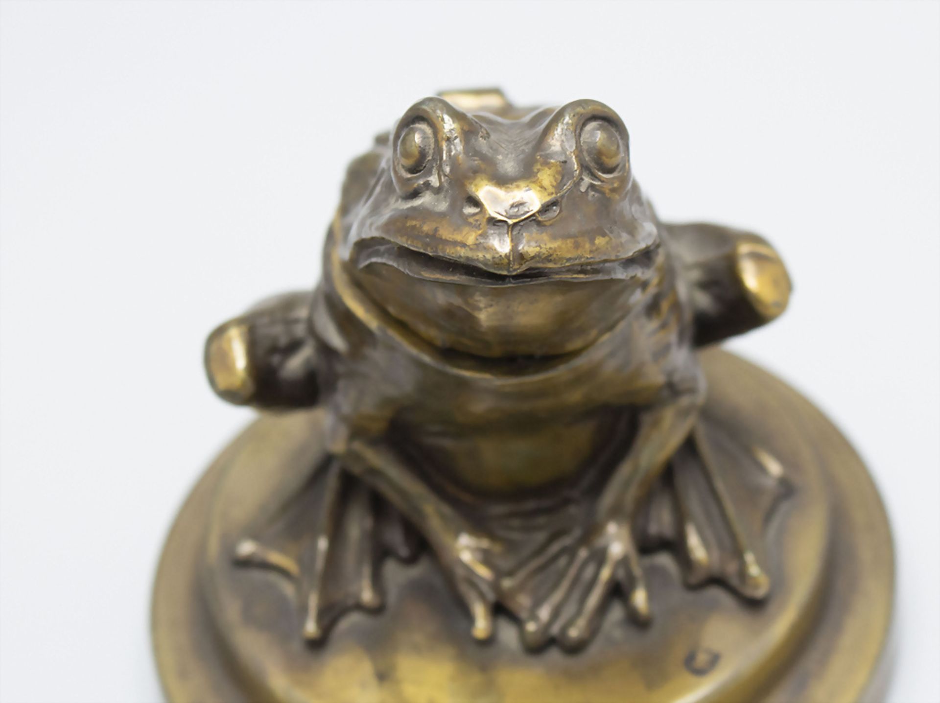 Frosch als Tintenfass / A frog as inkwell, Frankreich, 19. Jh. - Bild 2 aus 6