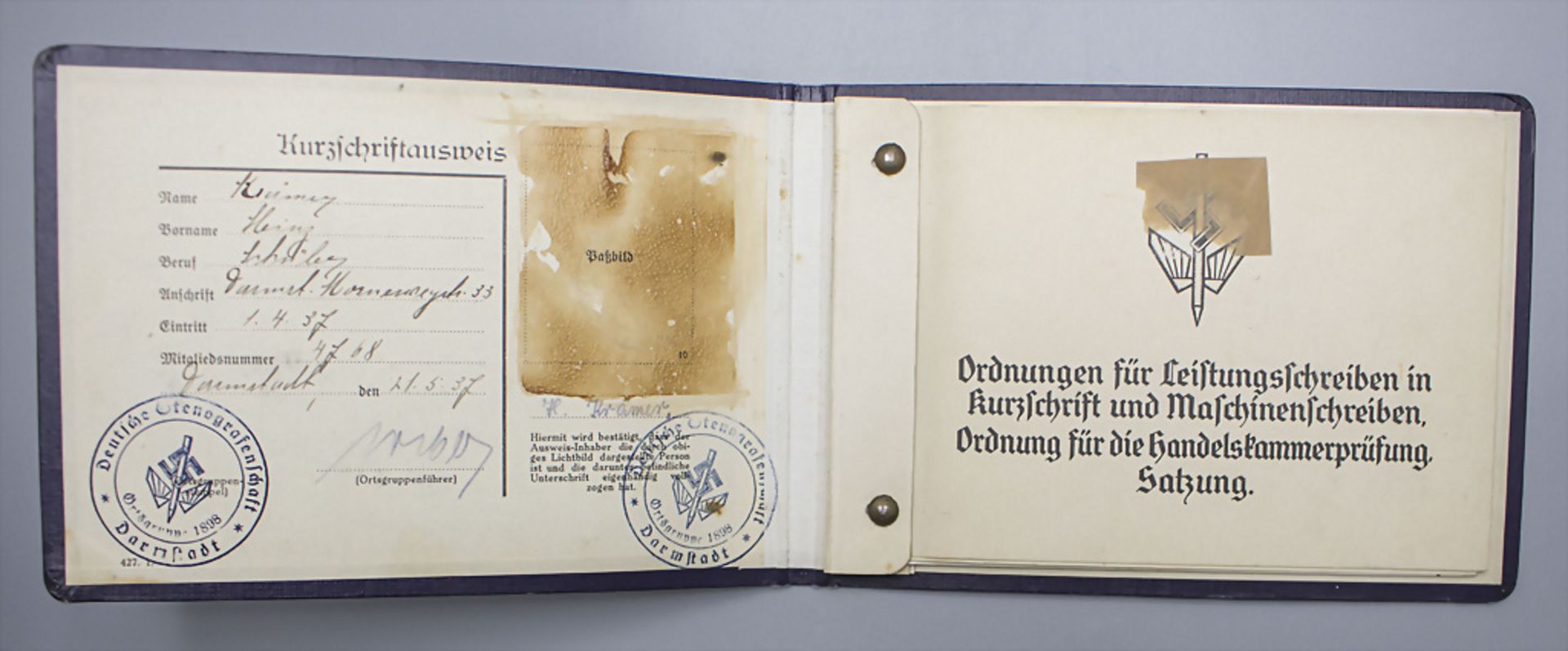 Sammlung Ausweisdokumente und Schriftstücke / A collection of identification documents, ... - Bild 3 aus 5