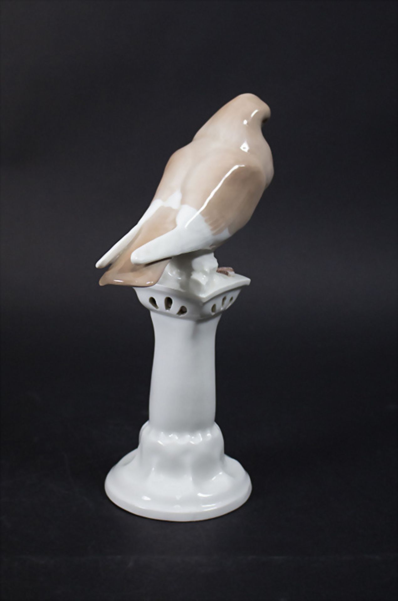 Jugendstil Vogelfigur 'Taube auf Postament' / An Art Nouveau bird figure of a pigeon on a ... - Bild 5 aus 6