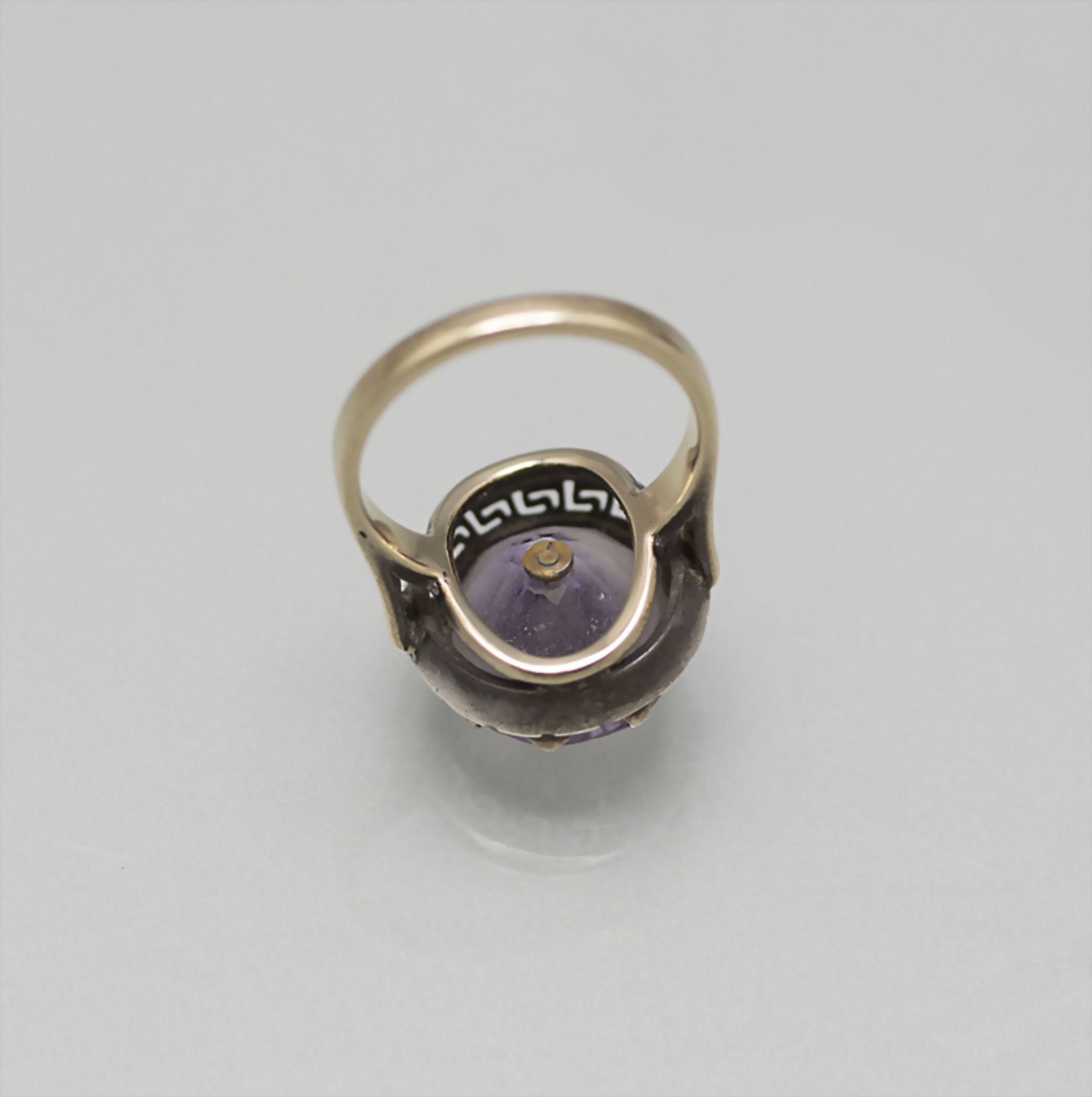 Damenring mit Amethyst / A ladies 14 ct gold ring with an amethyst - Bild 3 aus 3