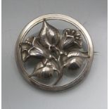 Jugendstil Silberbrosche / An Art Nouveau Sterling silver brooch, Bernhard Hertz, ...