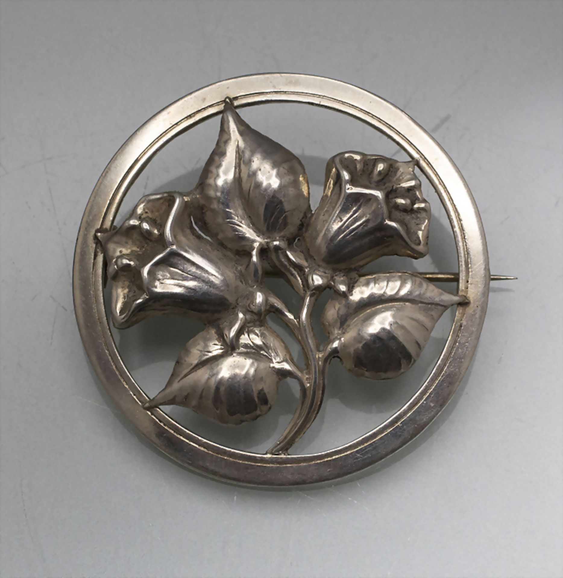 Jugendstil Silberbrosche / An Art Nouveau Sterling silver brooch, Bernhard Hertz, ...