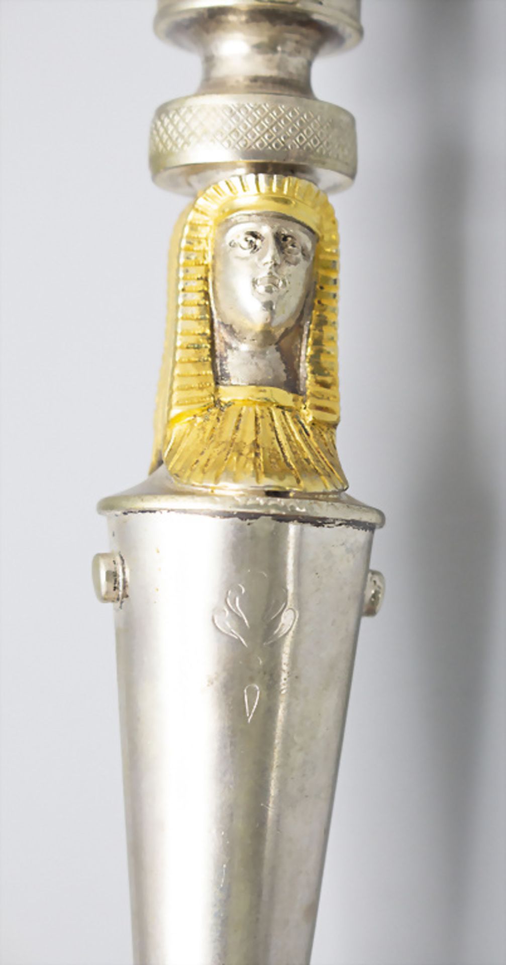 Paar Empire Kerzenleuchter / A pair of Empire silver candlesticks, Georg Heinrich Steffen, ... - Image 4 of 8