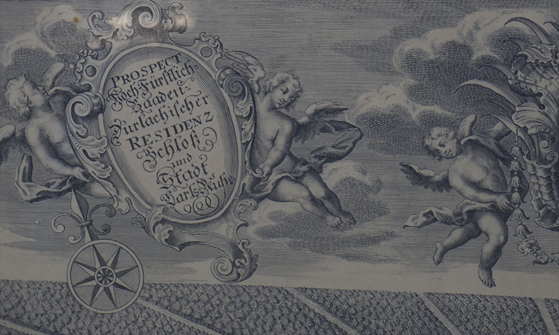 'Prospect Hochfürstlich-Baden-Durlachischer Residenz Schloss und Stadt Carls-Ruhe', um 1739, ... - Image 3 of 7