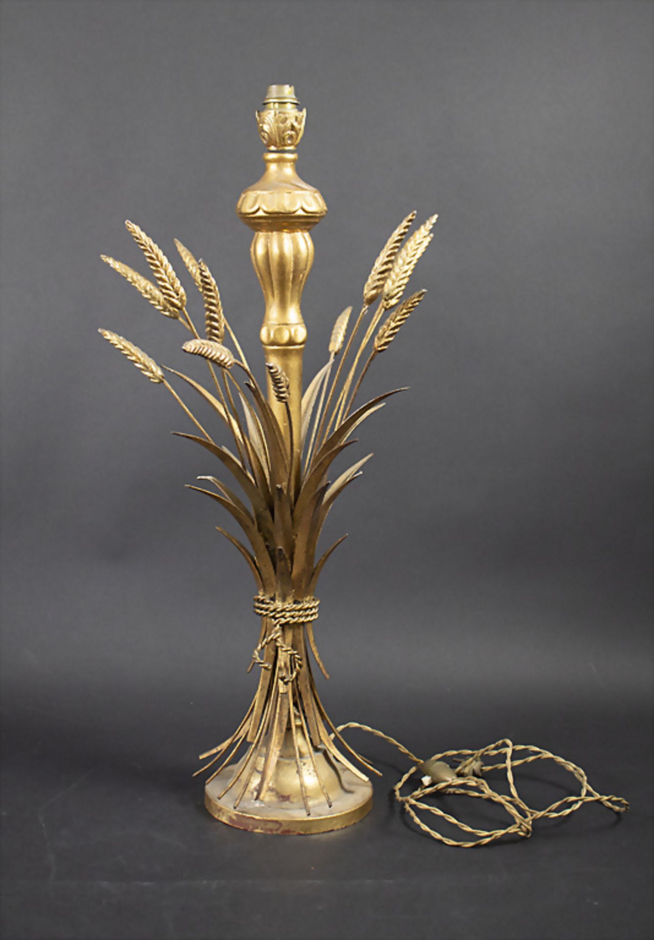 Florentiner Tischlampe mit Ähren / A Florentine table lamp with ears of corn, um 1950