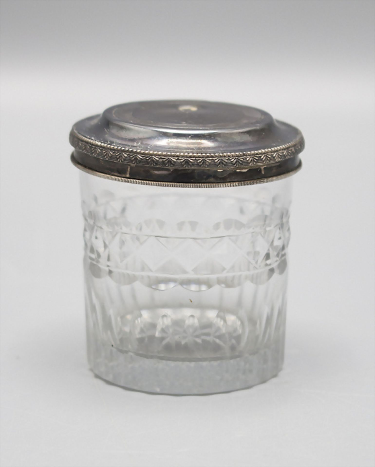 Zwei Empire Nécessaires / 2 Empire glass jars with silver lid, Pierre Leplain, Paris, 1803-1809 - Bild 2 aus 5