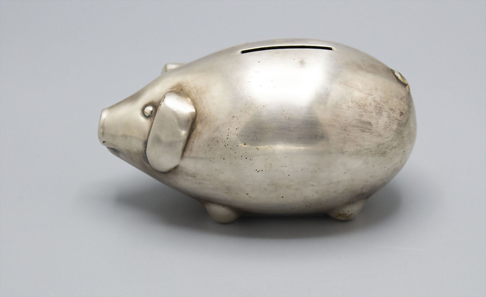 Art Déco Sparschwein / A plated Art Deco piggy bank, Belgien, um 1920 - Image 2 of 6