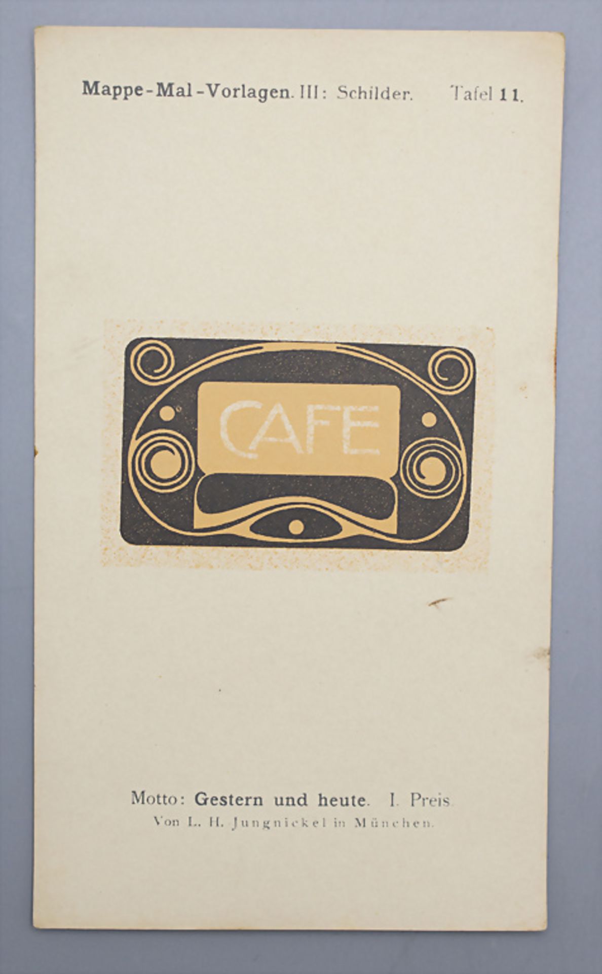 Jugendstil Mal-Vorlagen für Werbeschilder auf 36 Tafeln / 36 Art Nouveau pattern for ... - Bild 8 aus 9