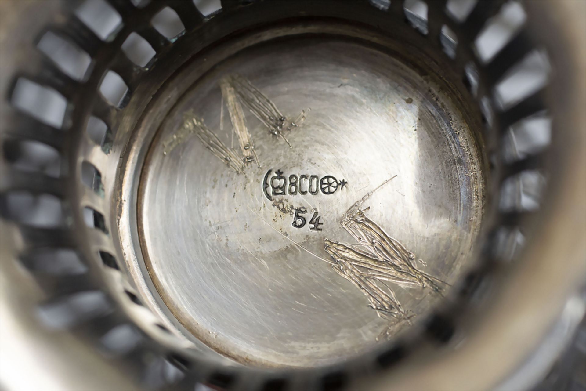 Silberkörbchen / A silver basket, Martin Mayer, Mainz, 1. Hälfte 20. Jh. - Bild 5 aus 5