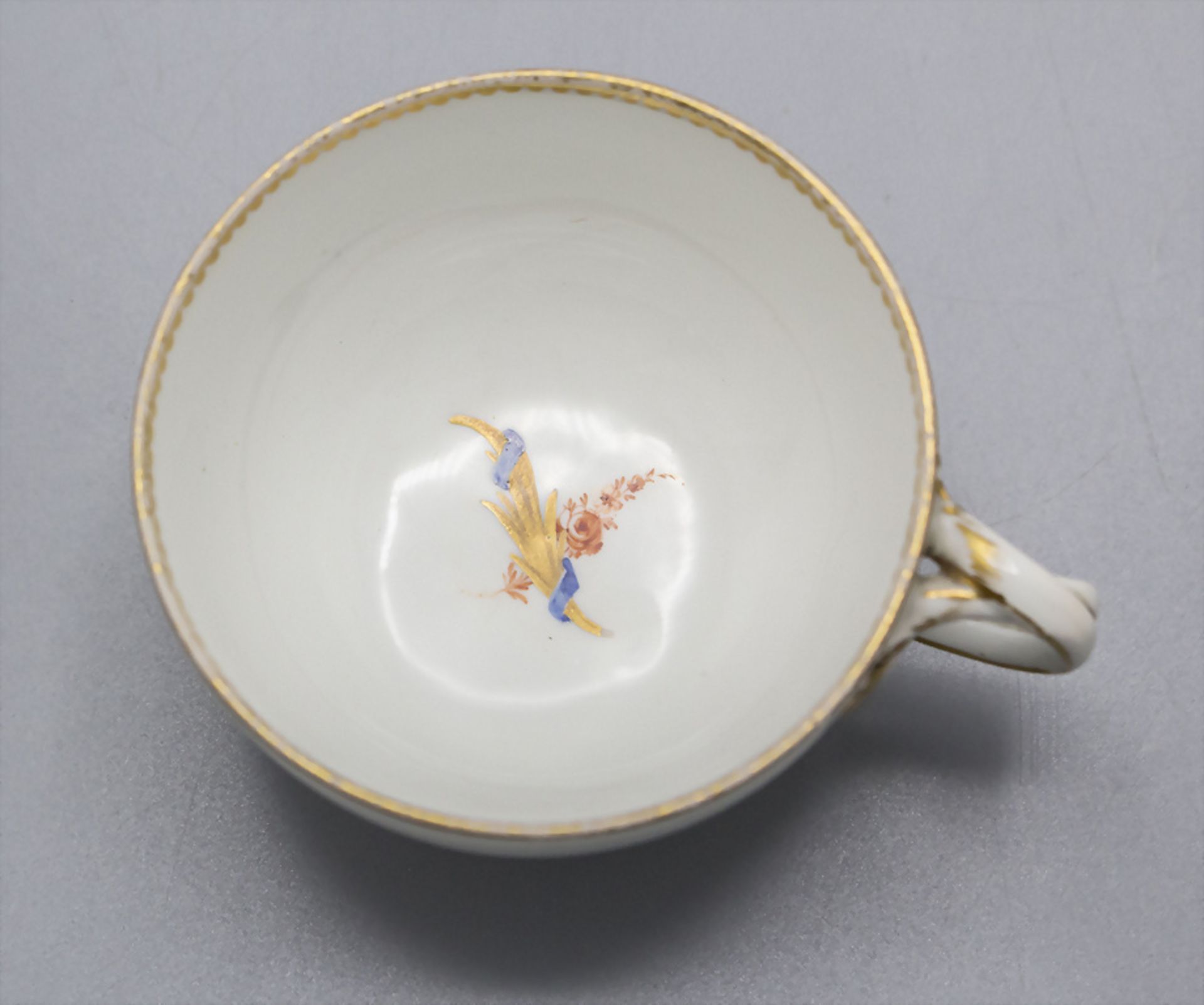 2 Porzellan Tassen mit Untertassen / Two cups with saucers, Meissen, Marcollini-Zeit 1774-1814 - Bild 11 aus 13