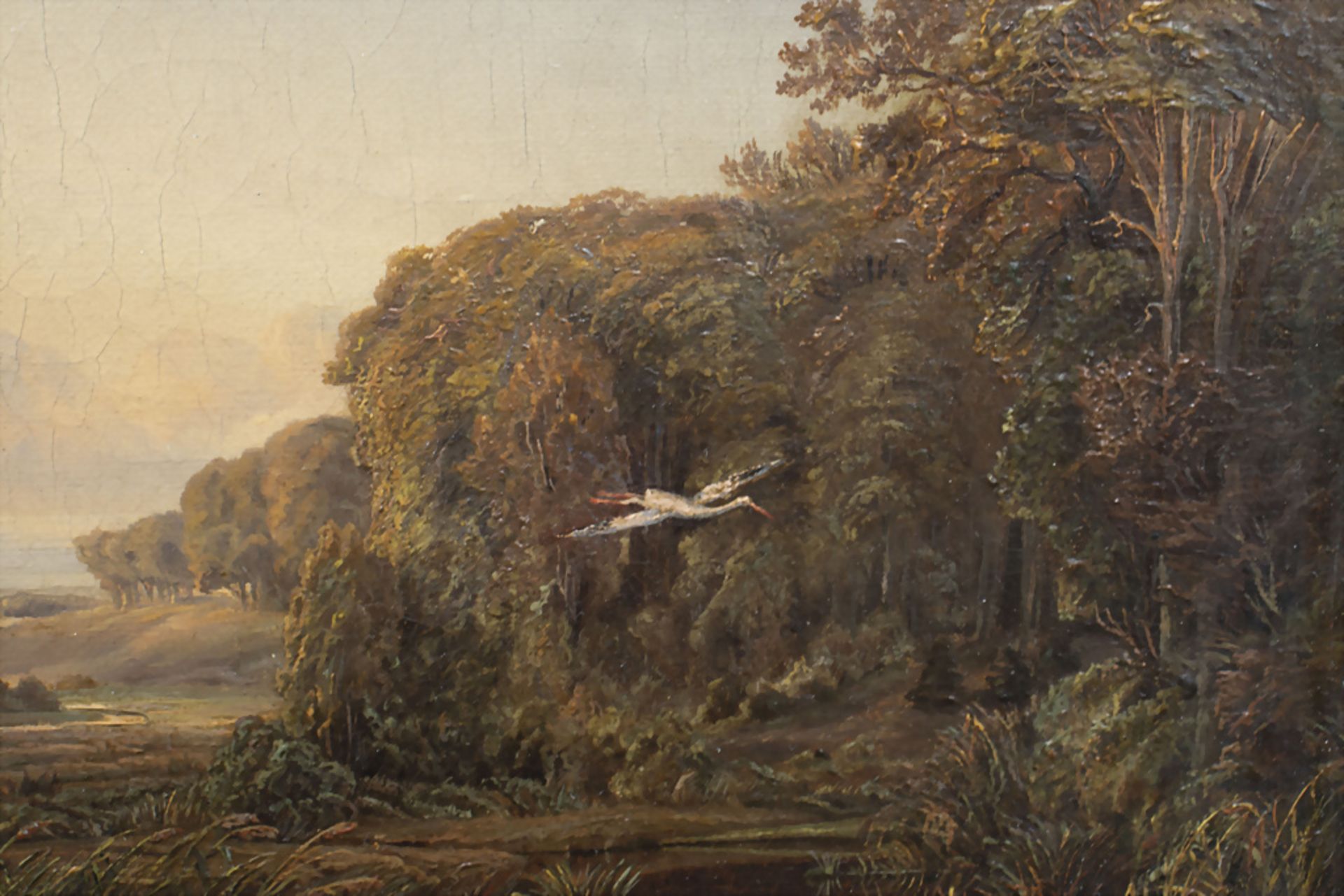 Monogrammist des 19. Jh., 'Landschaft mit Reiher' / 'A landscape with heron', 1842 - Bild 5 aus 7