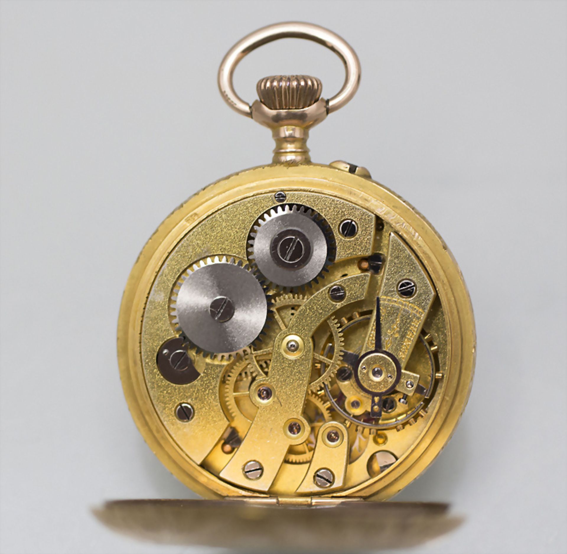 Jugendstil 14 kt Gold Taschenuhr / An Art Nouveau 14 ct gold pocket watch, Gebr. Eppner, ... - Image 6 of 7