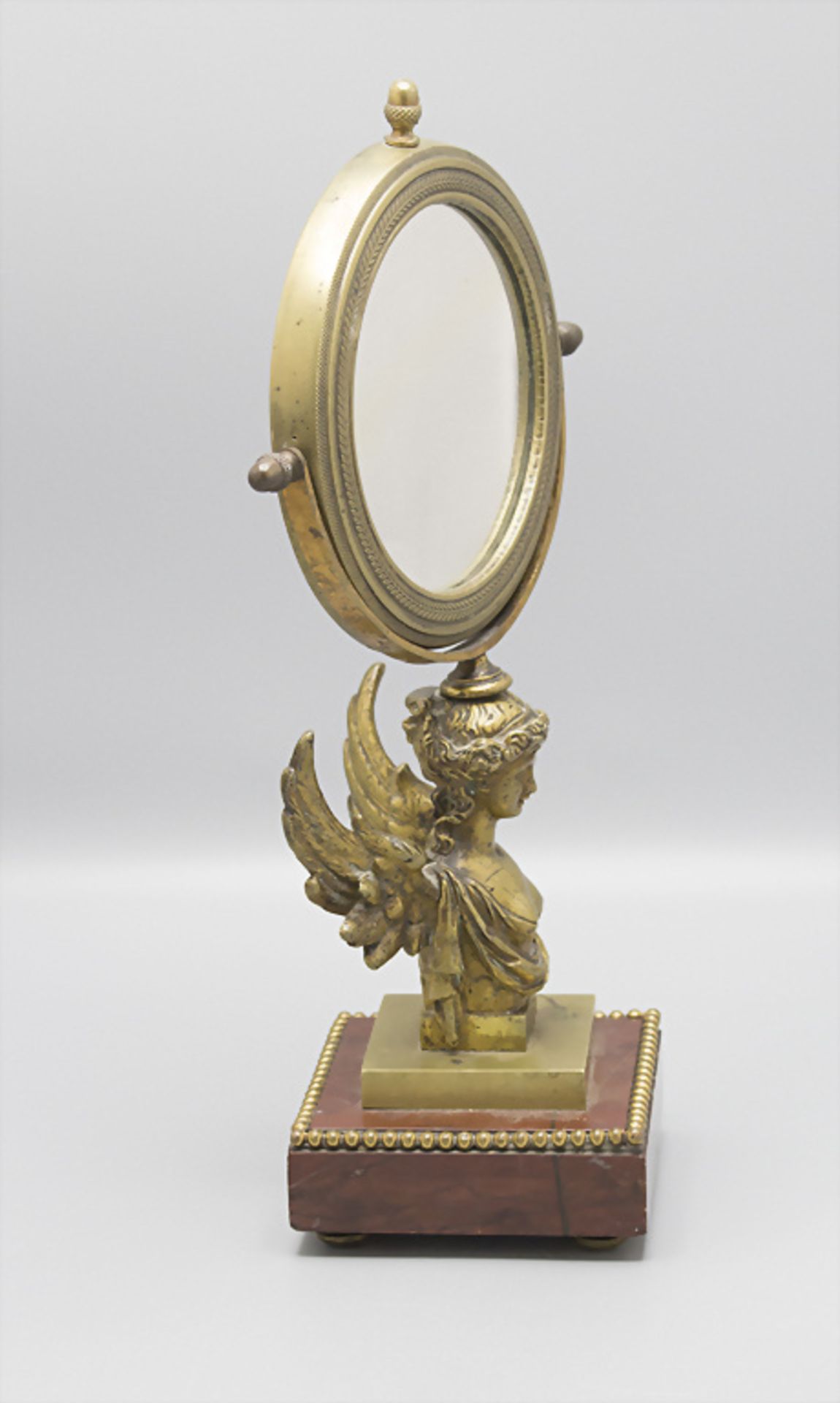 Bronze Tischspiegel mit Nike / A bronze mirror with Nike, Frankreich, 19. Jh. - Image 4 of 6