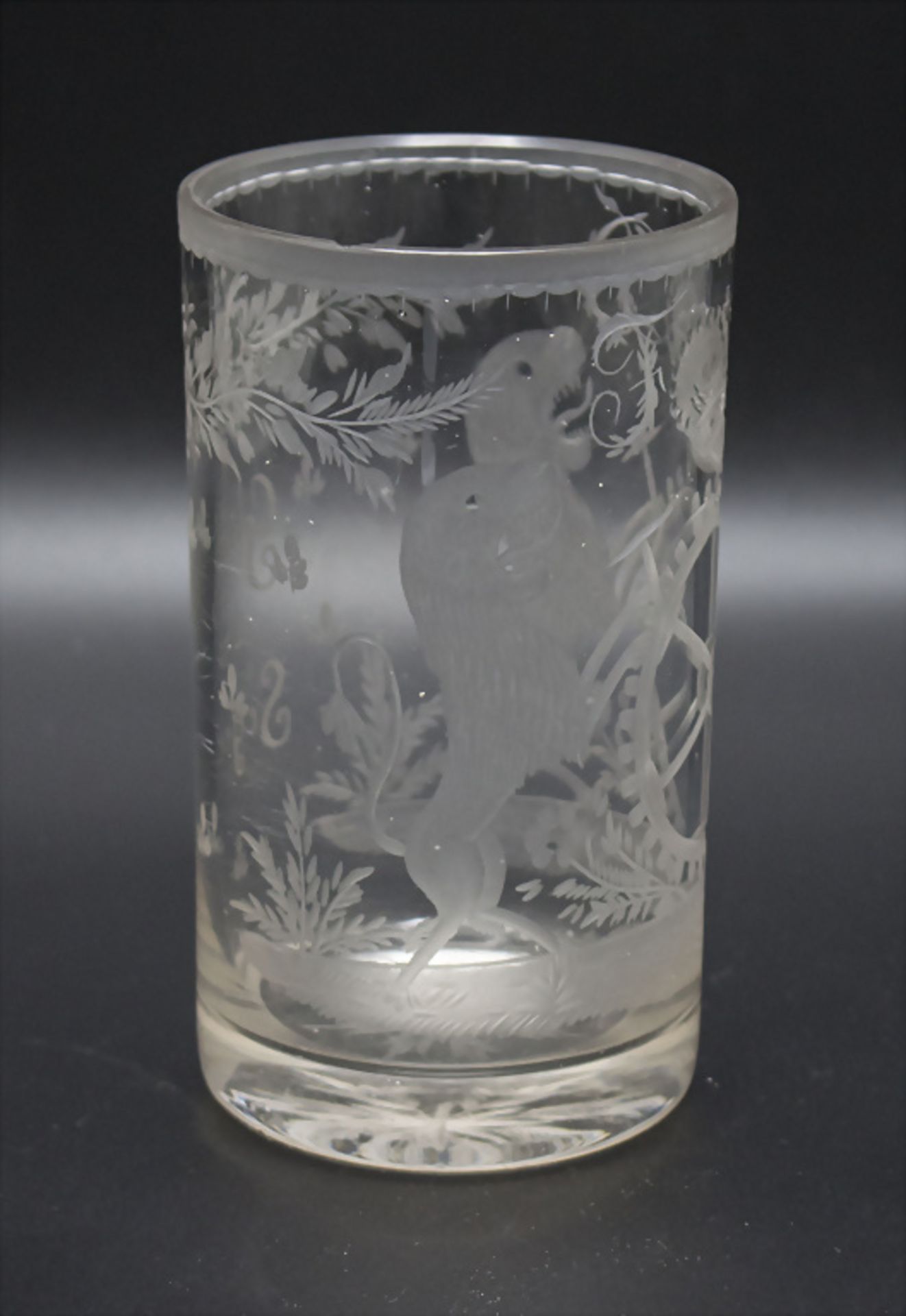 Becher eines Müllers / A glass beaker of a miller, Böhmen, um 1800 - Bild 3 aus 4