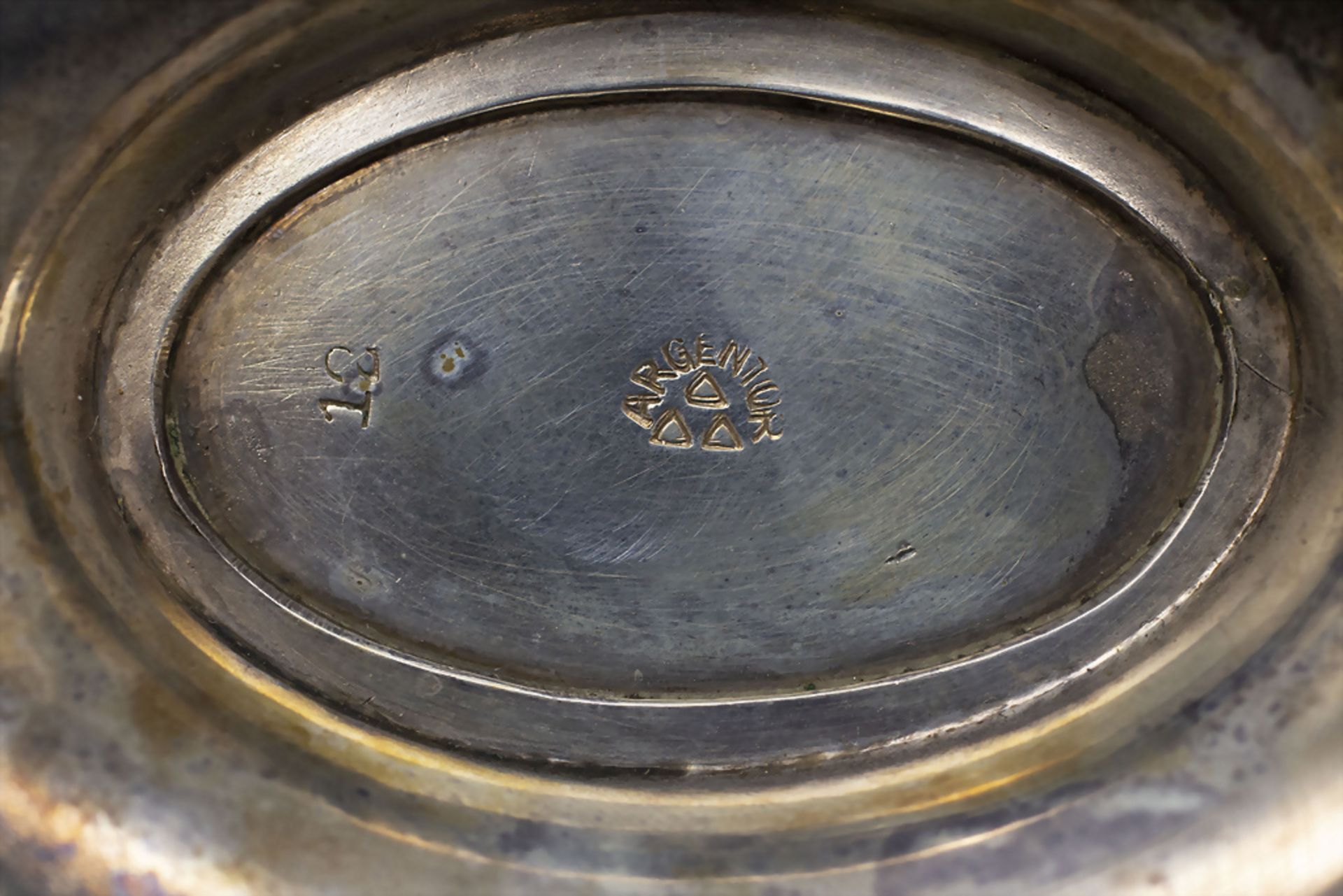 Art Déco Mokkakanne und Zuckerdose / An Art Deco plated mocha pot and sugar bowl, Argentor, ... - Image 8 of 9