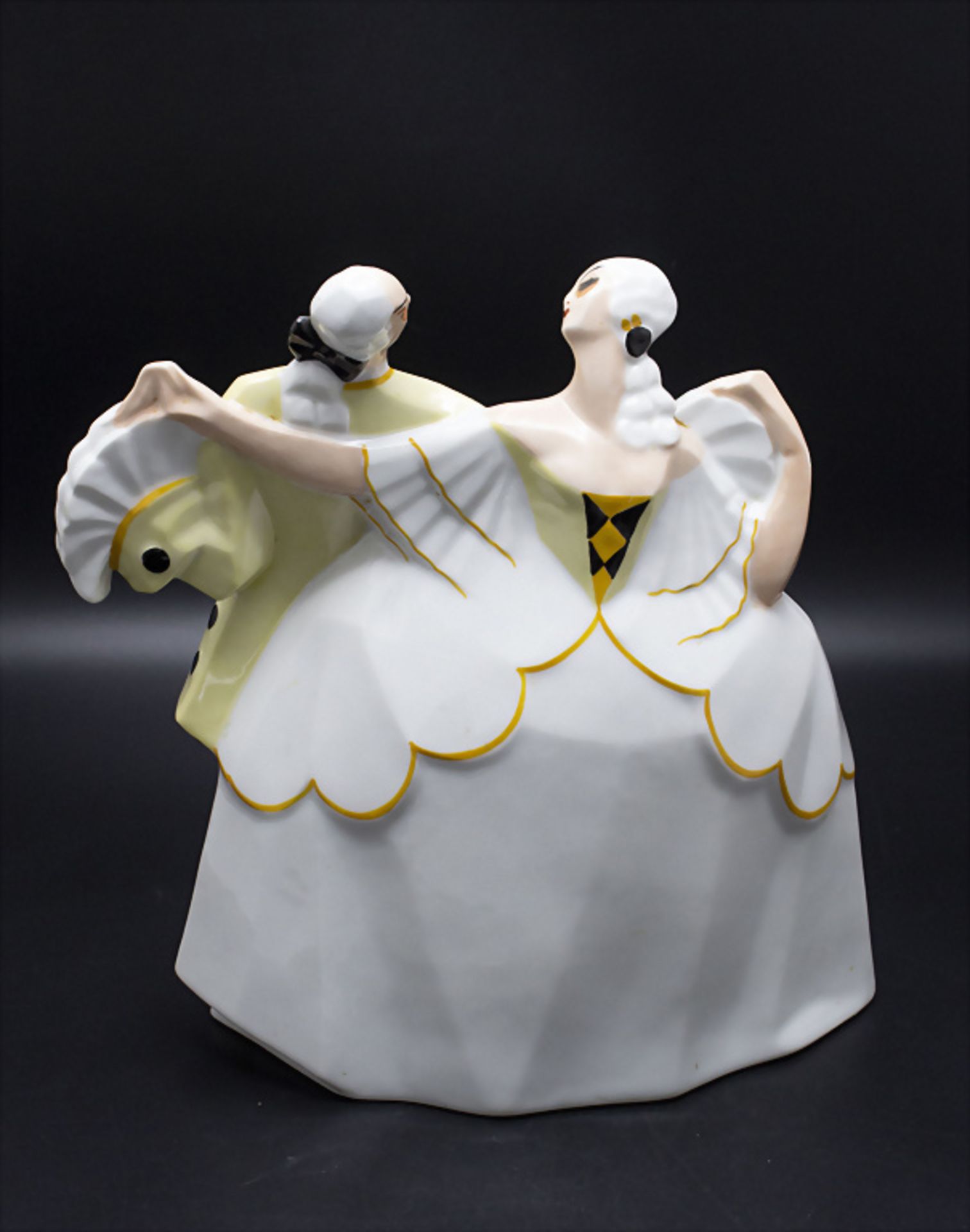 Art Déco Porzellangruppe eines tanzenden Paares 'La Pavane' / An Art Deco porcelain figural ...