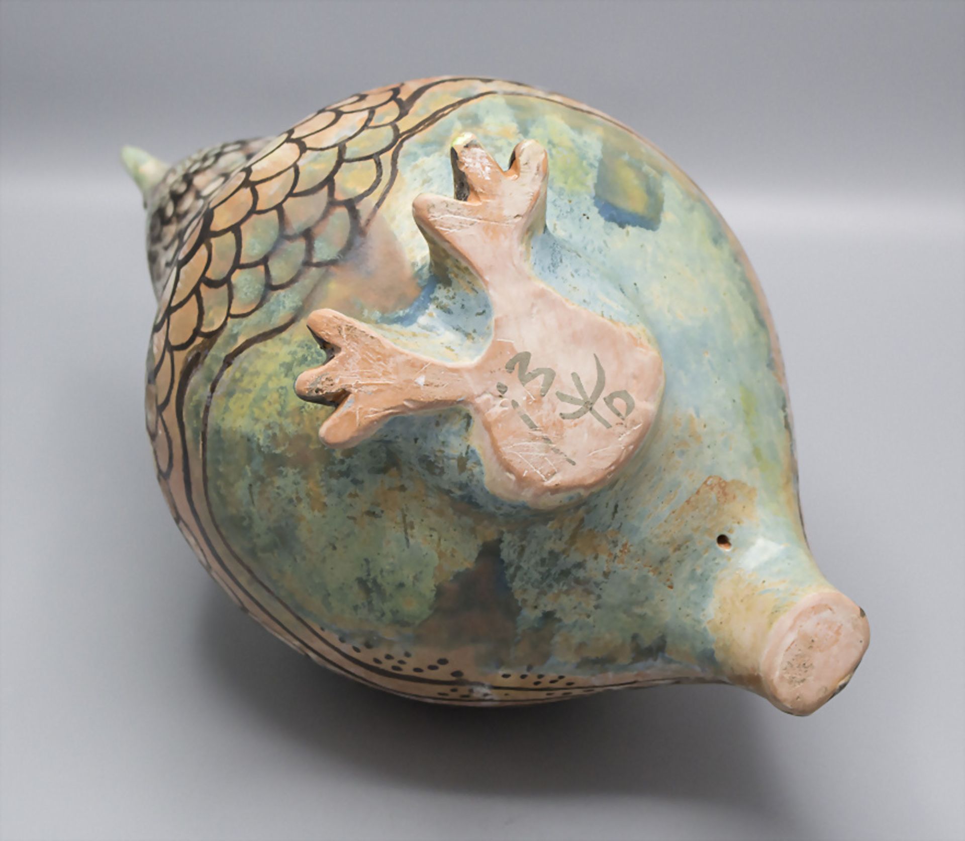 Keramik-Zierobjekt 'Vogel' / A decorative pottery bird, Eva Fritz-Lindner, Karlsruher ... - Bild 5 aus 5