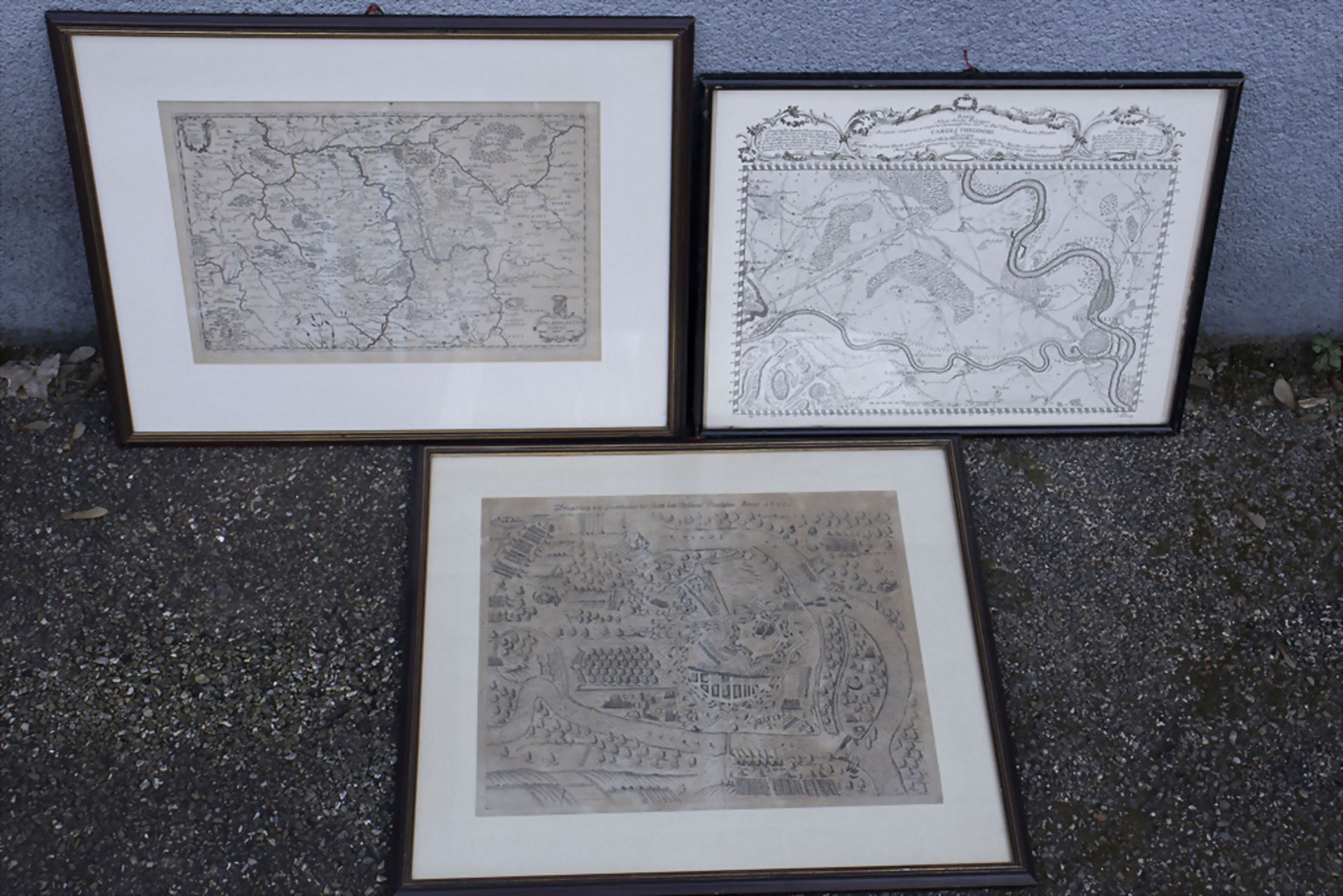 Konvolut drei Pfalz-Karten / A set of three maps of the 'Palatine region', 19. Jh.