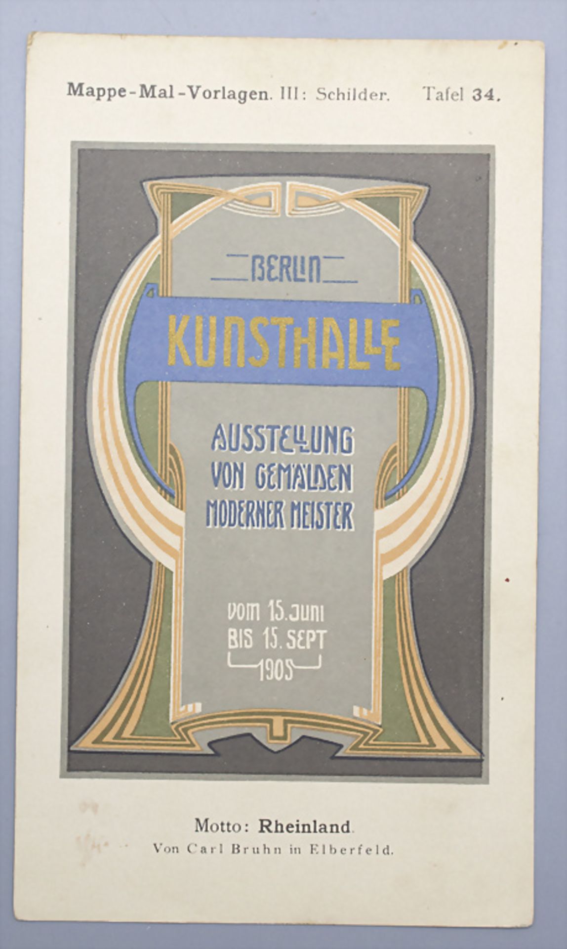 Jugendstil Mal-Vorlagen für Werbeschilder auf 36 Tafeln / 36 Art Nouveau pattern for ... - Bild 5 aus 9