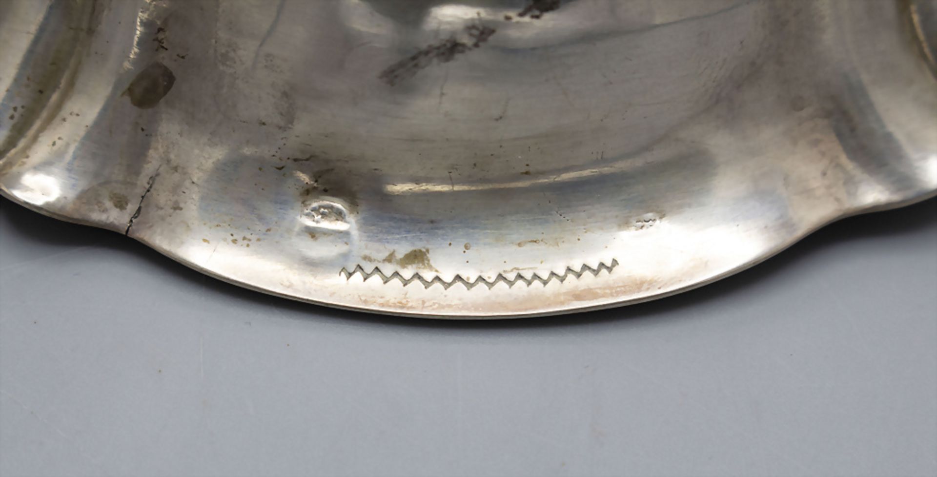 Barock Konfektschale / A Baroque silver candy dish, Andreas Gerbet, Gotha um 1750 - Bild 5 aus 5