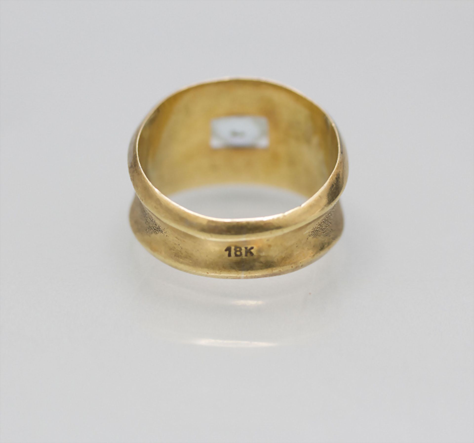 Damenring mit Aquamarin / A ladies 18 ct gold ring with an aquamarine - Image 3 of 3