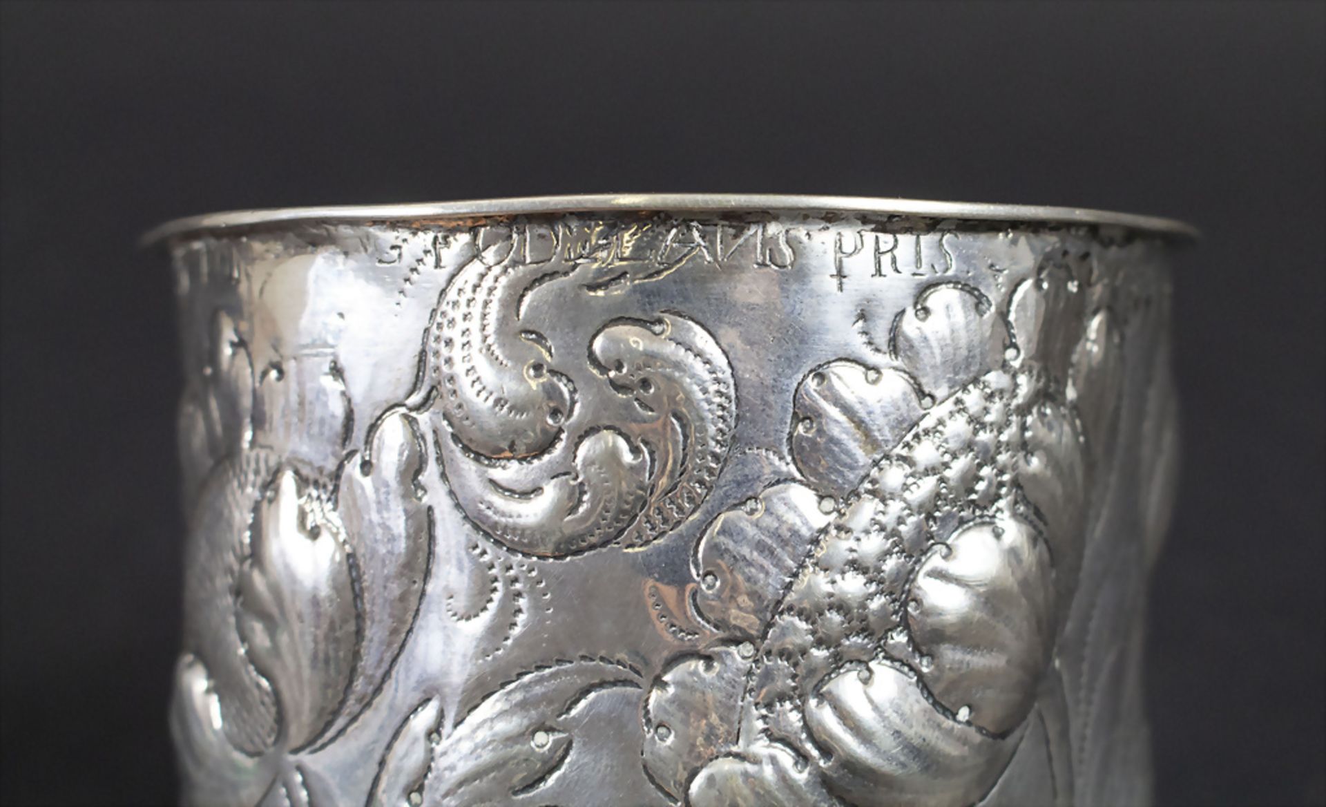 Silberbecher / A silver beaker, um 1700 - Image 7 of 10