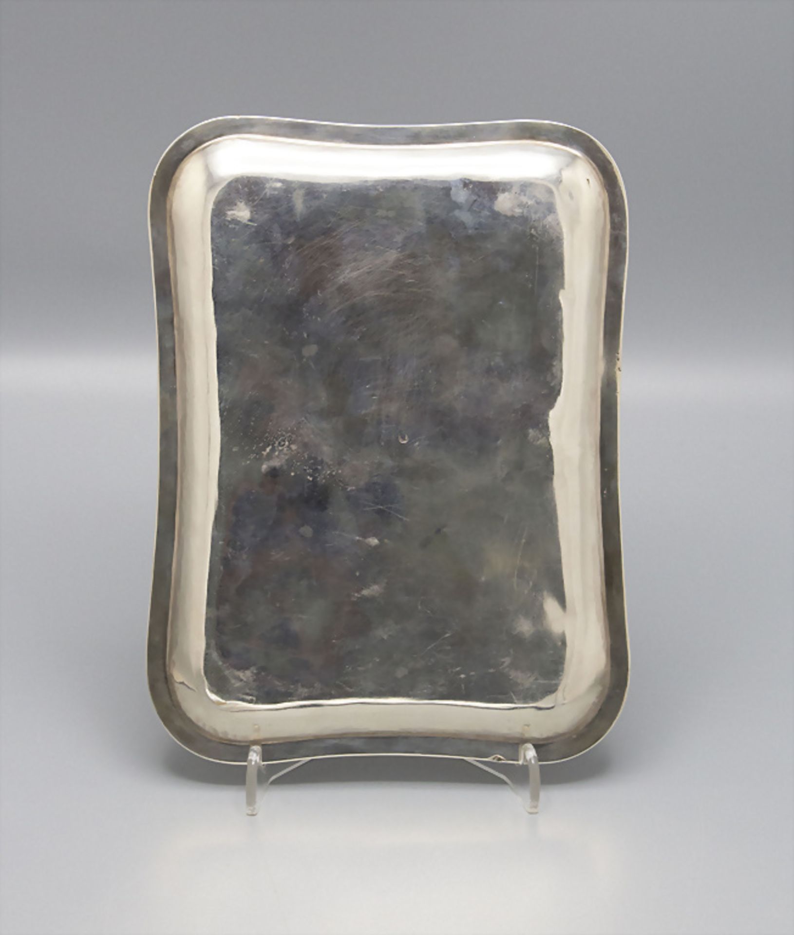 Kleines Jugenstil Silbertablett / A small Art Nouveau silver tray, Frankreich, um 1900 - Bild 2 aus 5