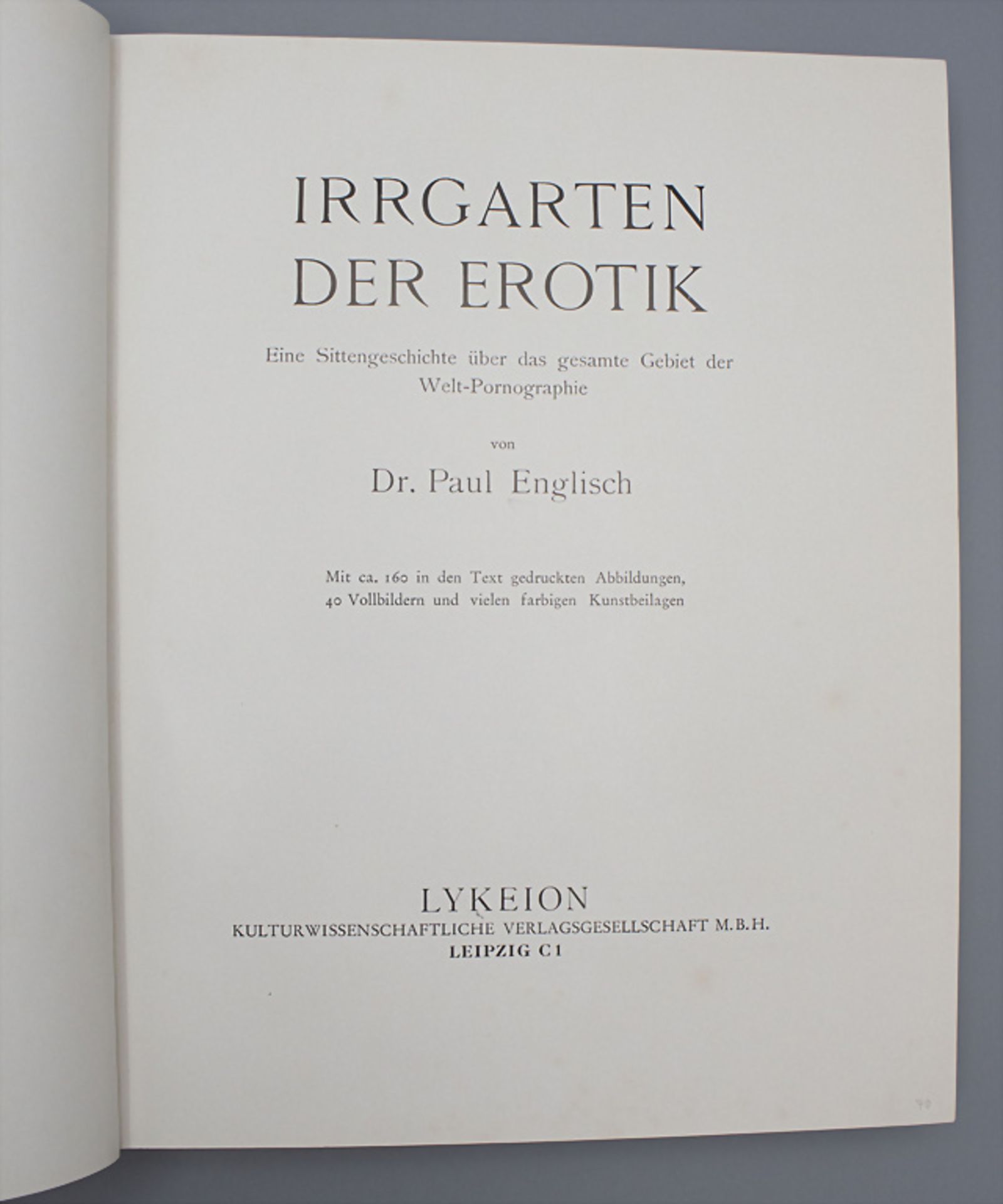 Dr. P. Englisch: 'Irrgarten der Erotik' / 'Maze of eroticism', Leizig, 1931 - Image 4 of 10