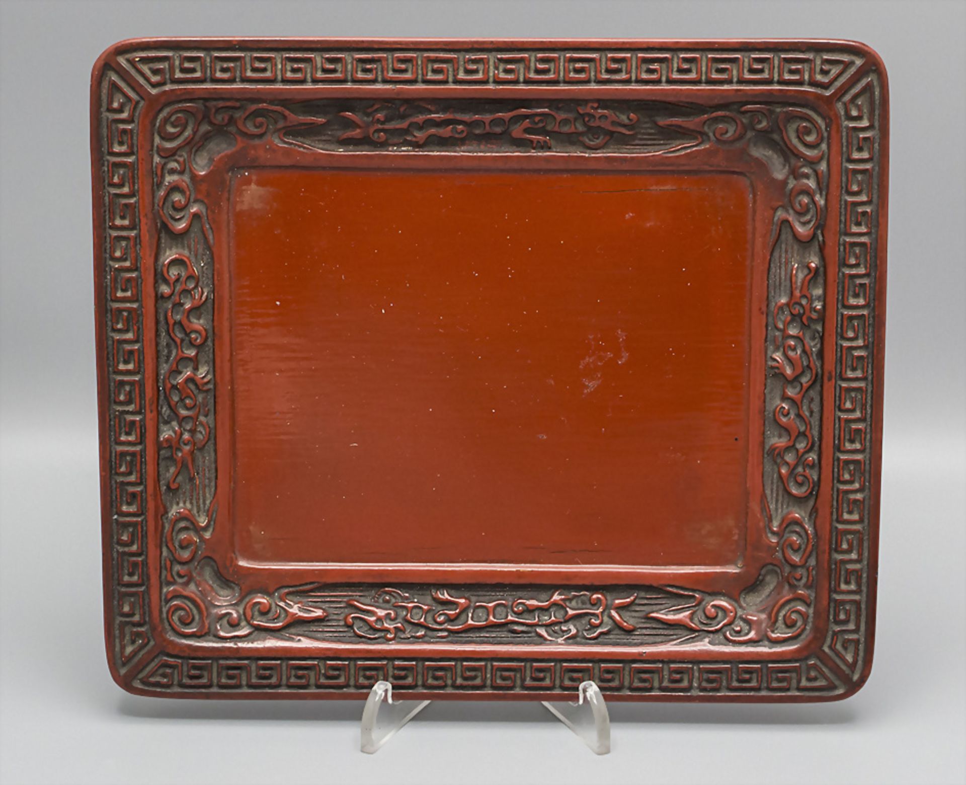 Lackdose mit Tablett / A lacquer box with tray, China, 19. Jh. - Image 4 of 7