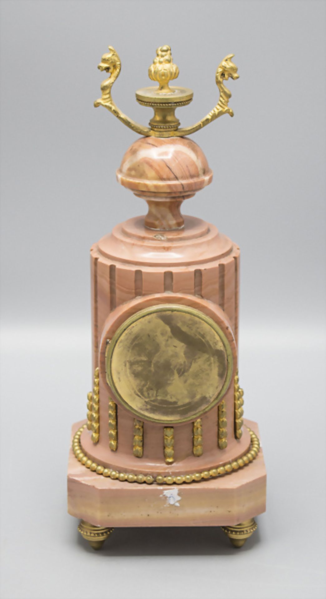Kaminuhr mit Beistellern / A mantel clock with candlesticks, Swiss / Schweiz, um 1900 - Image 5 of 8
