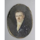 Miniatur Porträt eines Herren / A miniature portrait of a man, Anfang 19. Jh.
