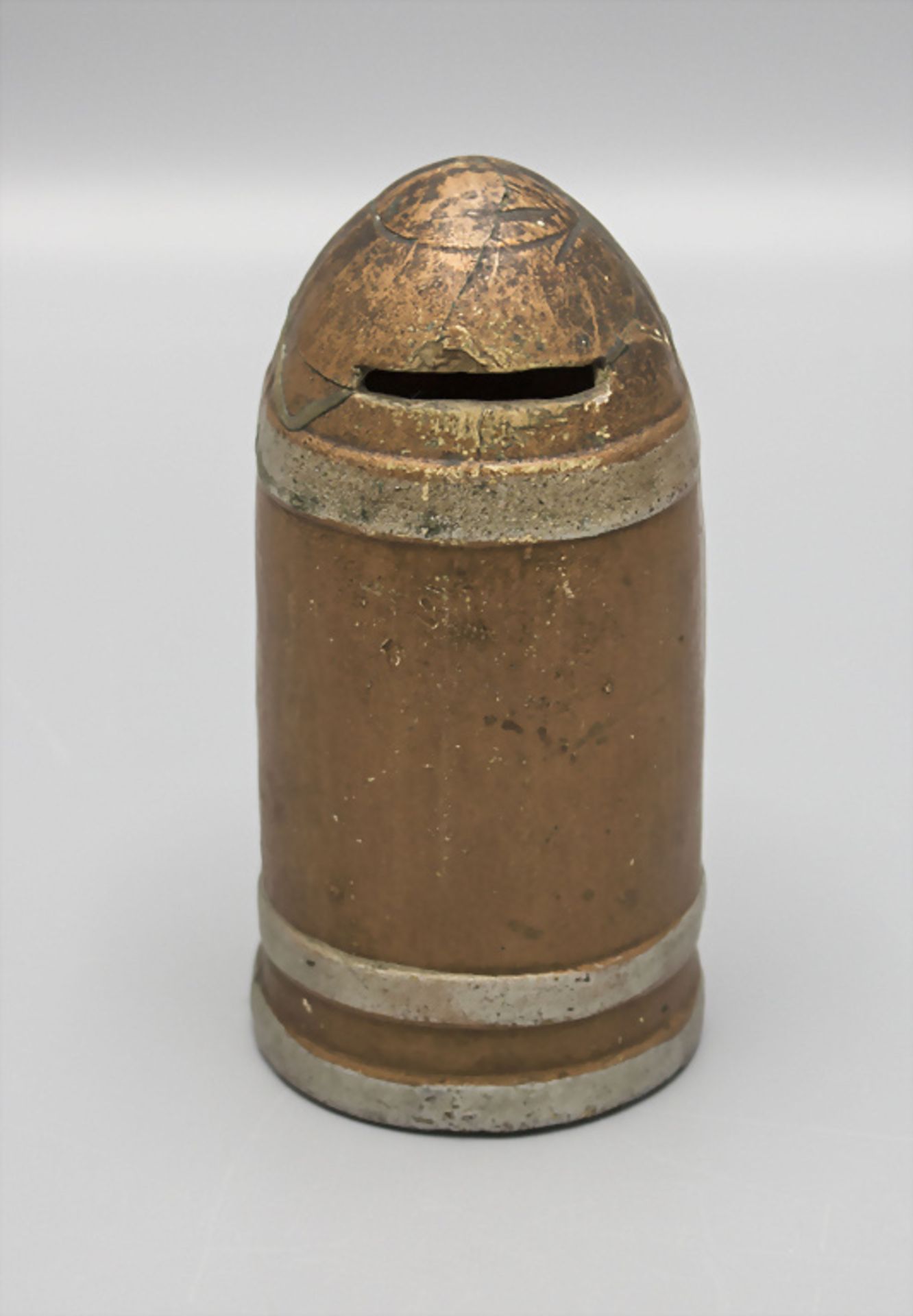 Spardose in Form einer Granate / A grenade shaped money box, deutsch, 1. Weltkrieg - Bild 2 aus 3