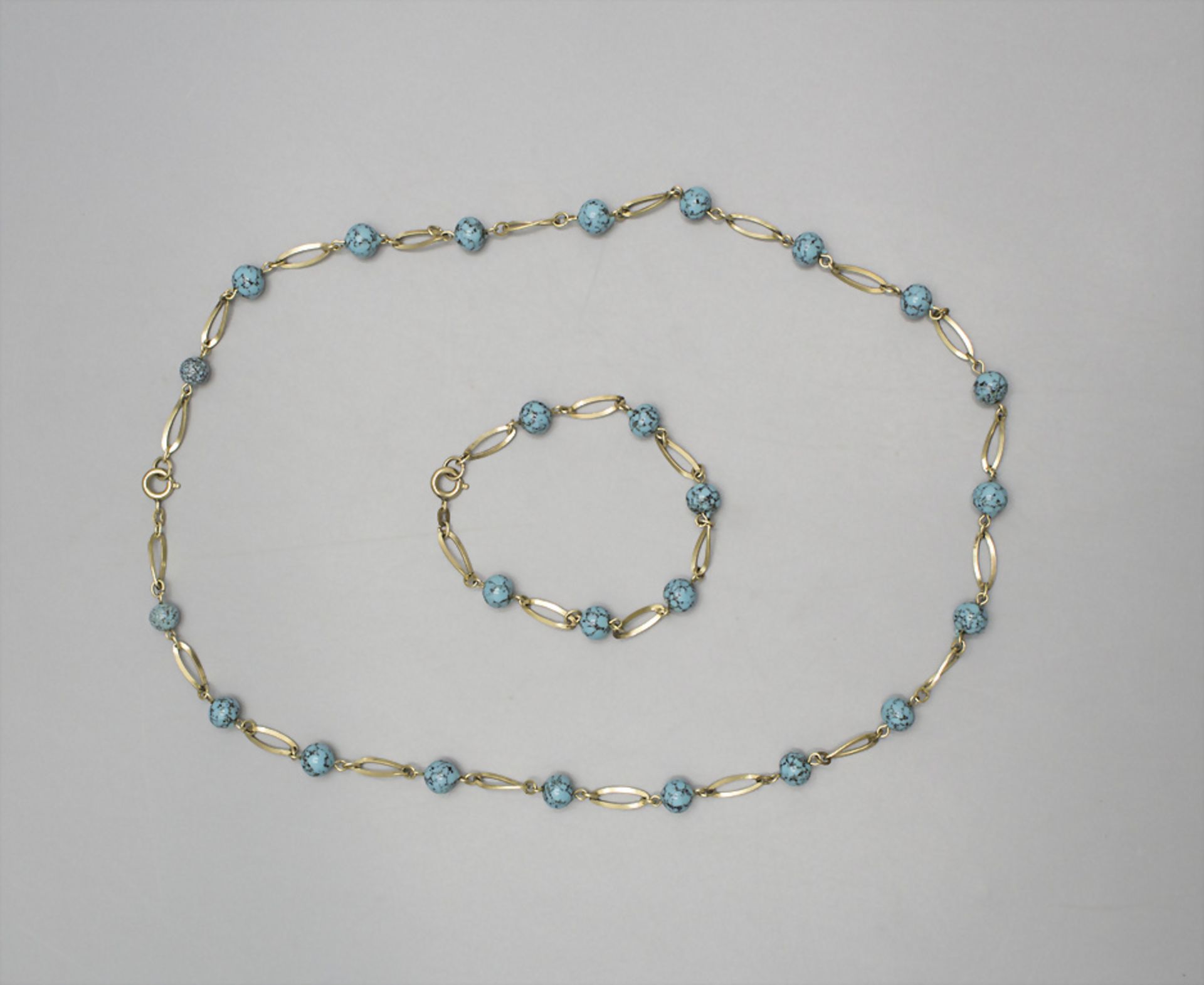 Halsband und Armband mit Türkisen / A necklace and bracelet with turquoise