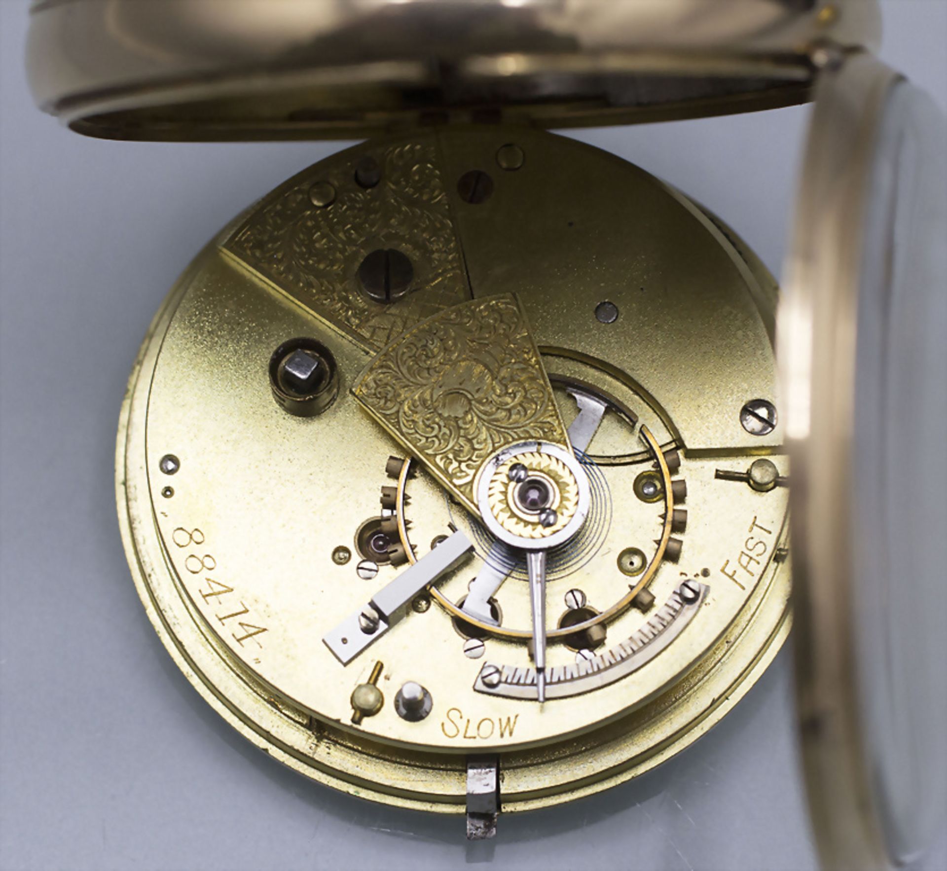 Offene Herrentaschenuhr / An 18 ct gold pocket watch, England, 19. Jh. - Image 7 of 9