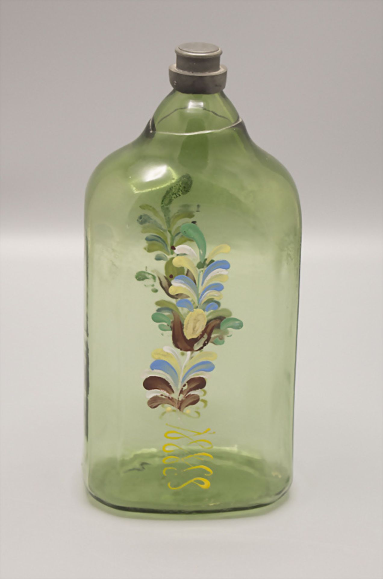 Schnapsflasche / A liquor bottle, süddeutsch, um 1800 - Image 2 of 3