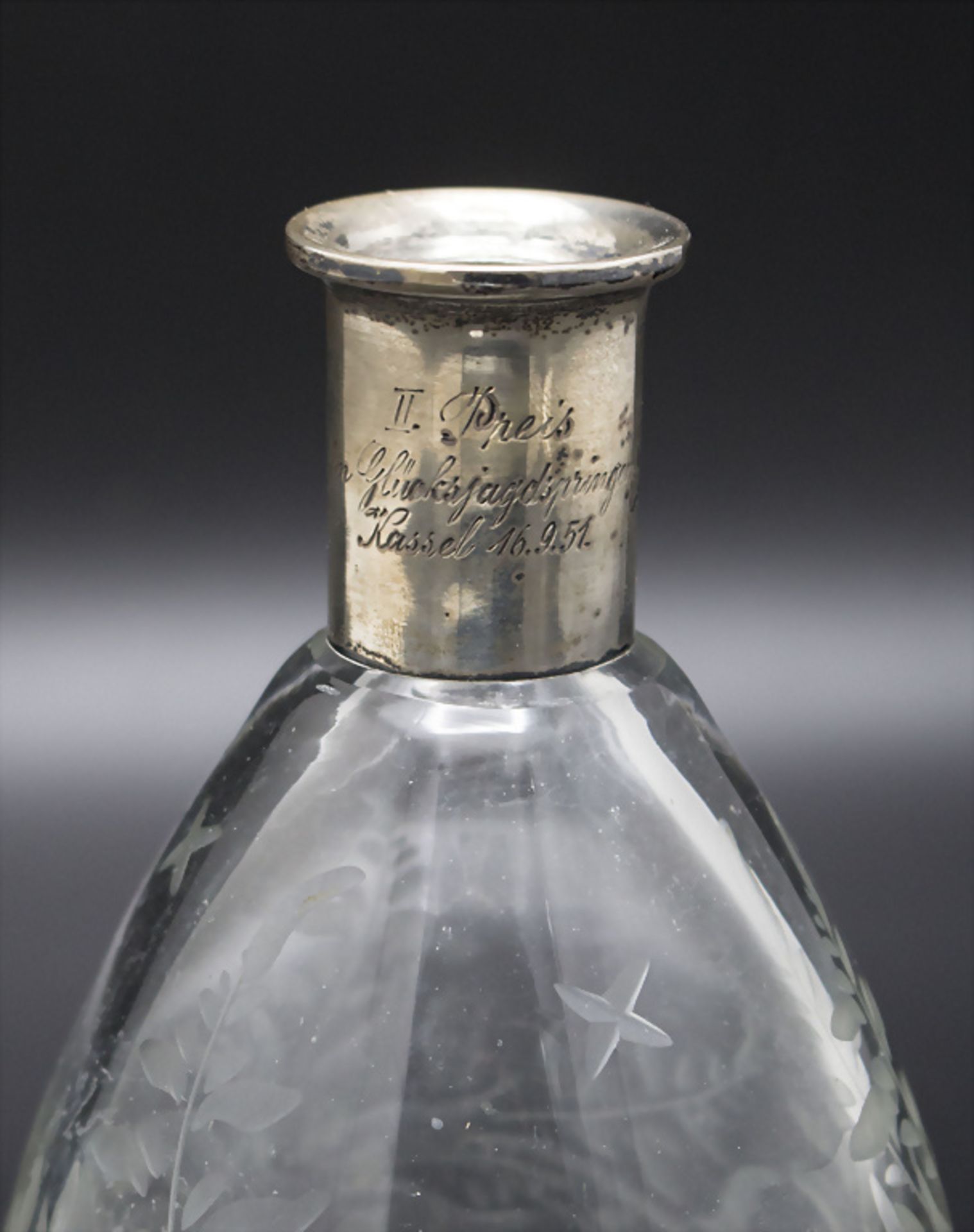 Kleine Karaffe mit Silberausguss / A little carafe with silver spout, deutsch, um 1950 - Image 2 of 3