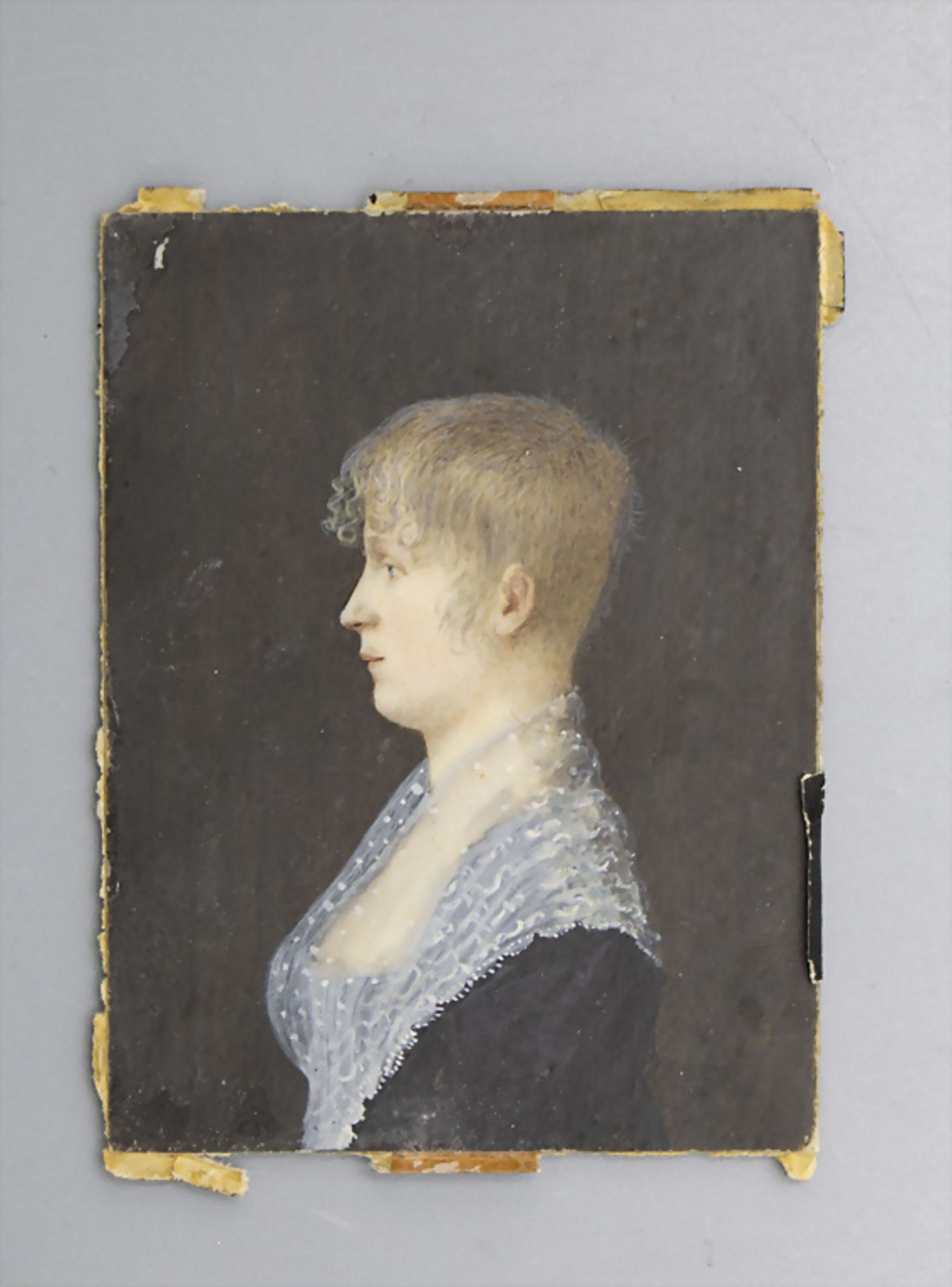 Miniatur Porträt einer Dame / A miniature portrait of a lady, Anfang 19. Jh.