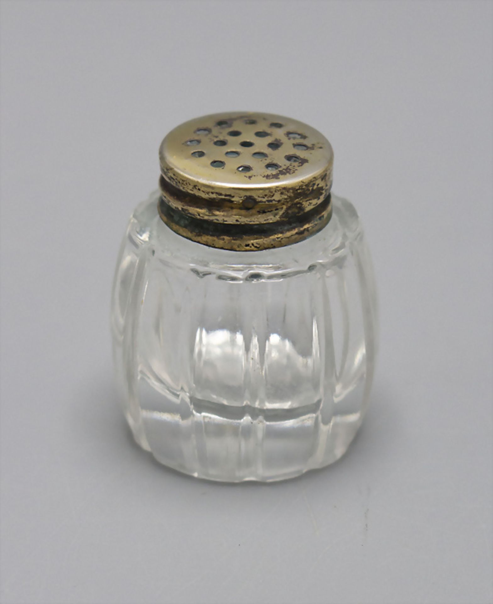 4 Salzstreuer / 4 glass salt shakers with silver mount, Frankreich, Mitte 20. Jh. - Bild 2 aus 4