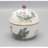 Porzellan Zuckerdose / A porcelain lidded sugar bowl, Frankenthal, um 1760